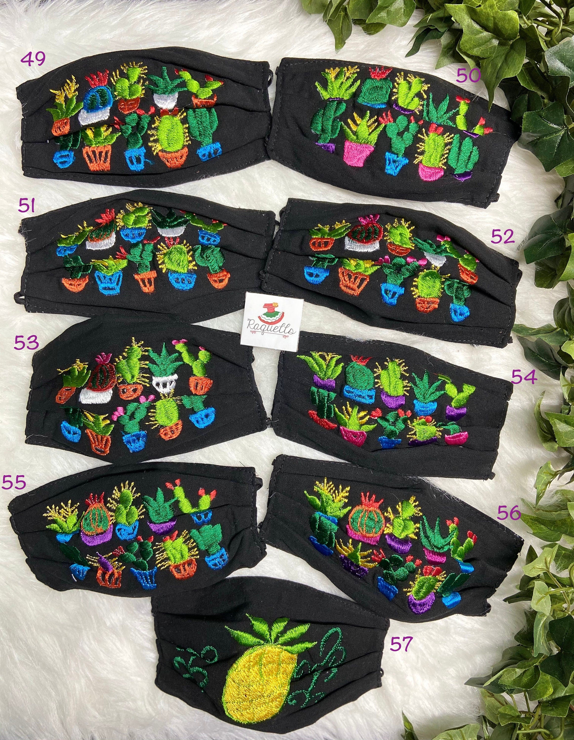 ELITE & UNIQUE - Embroidered Face Masks with Filter sewn-in