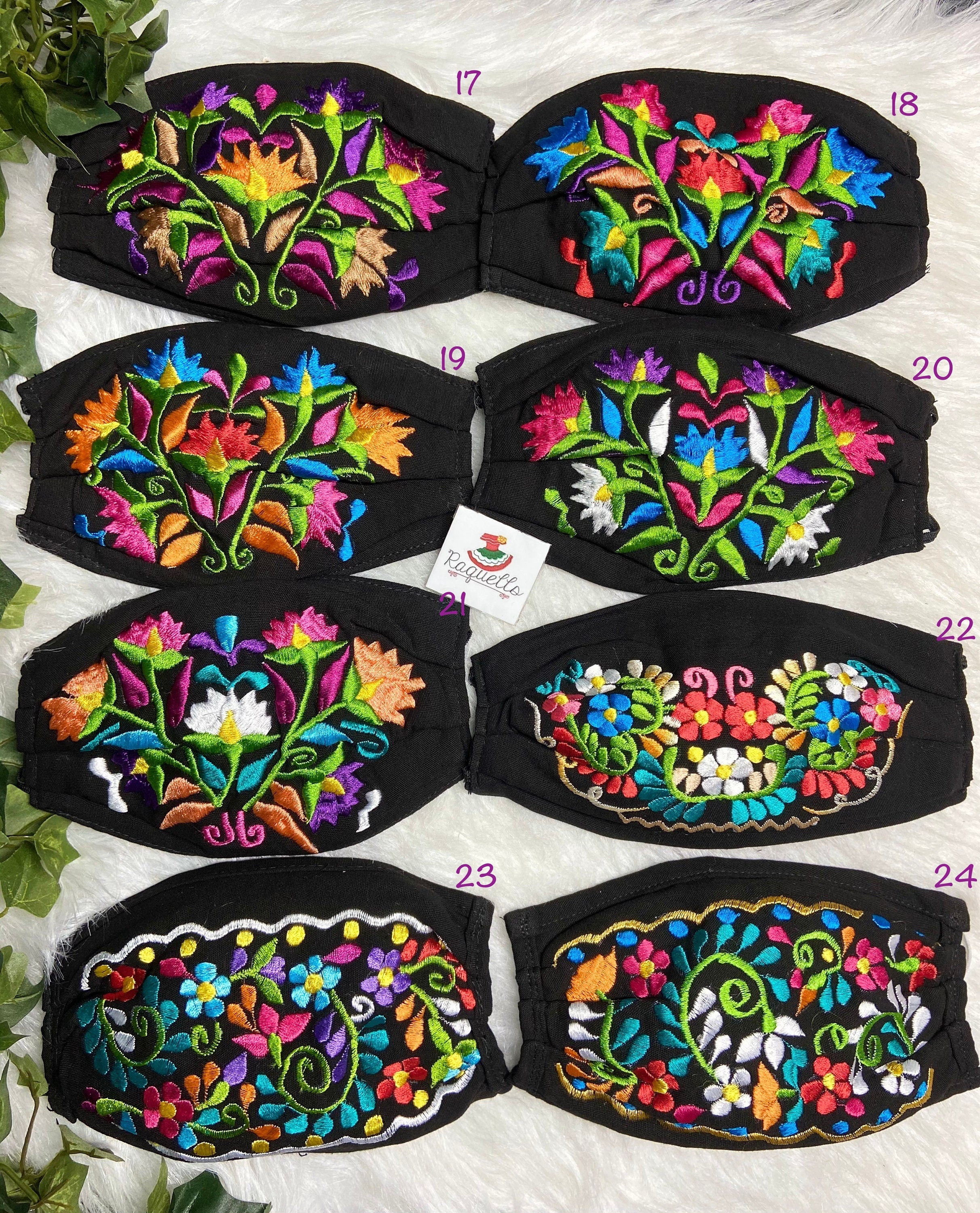 ELITE & UNIQUE - Embroidered Face Masks with Filter sewn-in