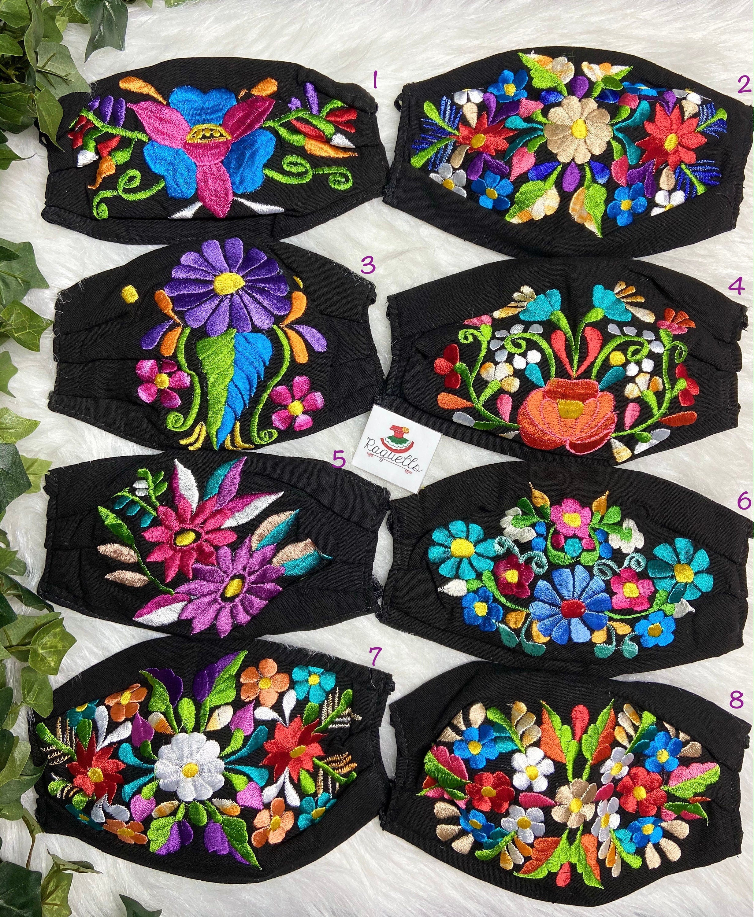 Image of ELITE & UNIQUE - Embroidered Face Masks with Filter sewn-in