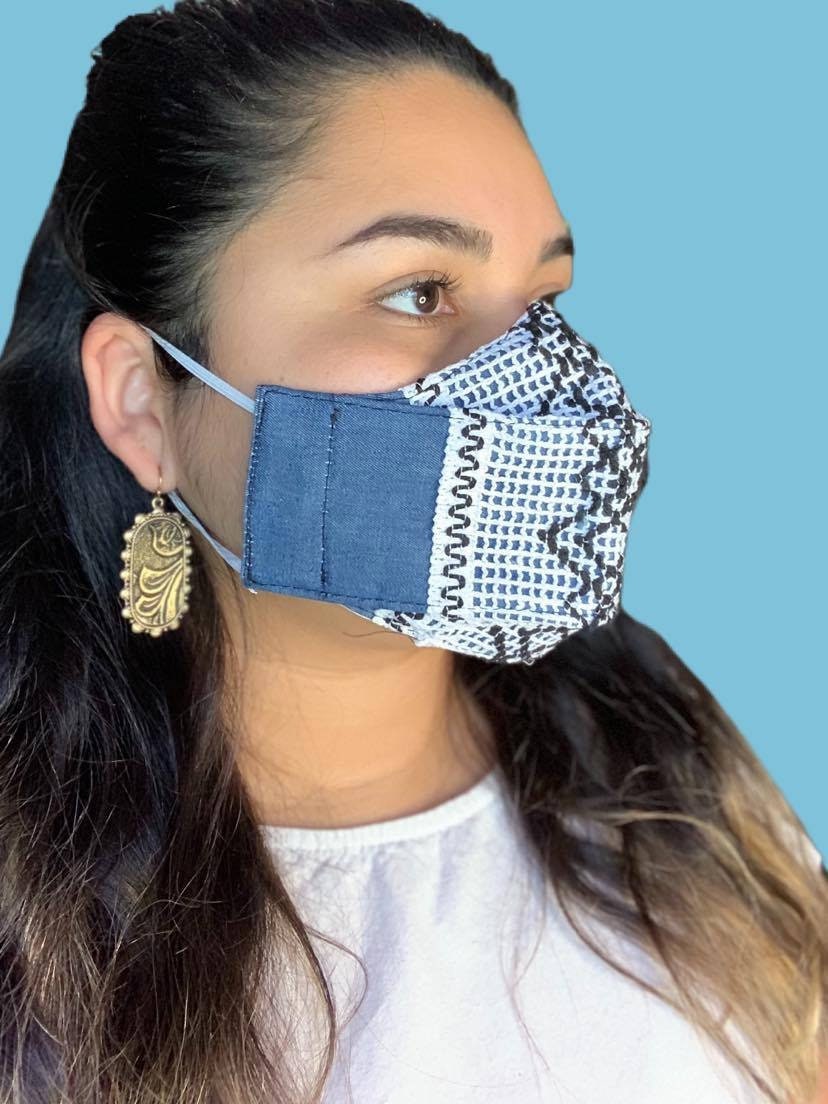 Soft Denim Maya New Style Face Masks - Artisanal Face Masks