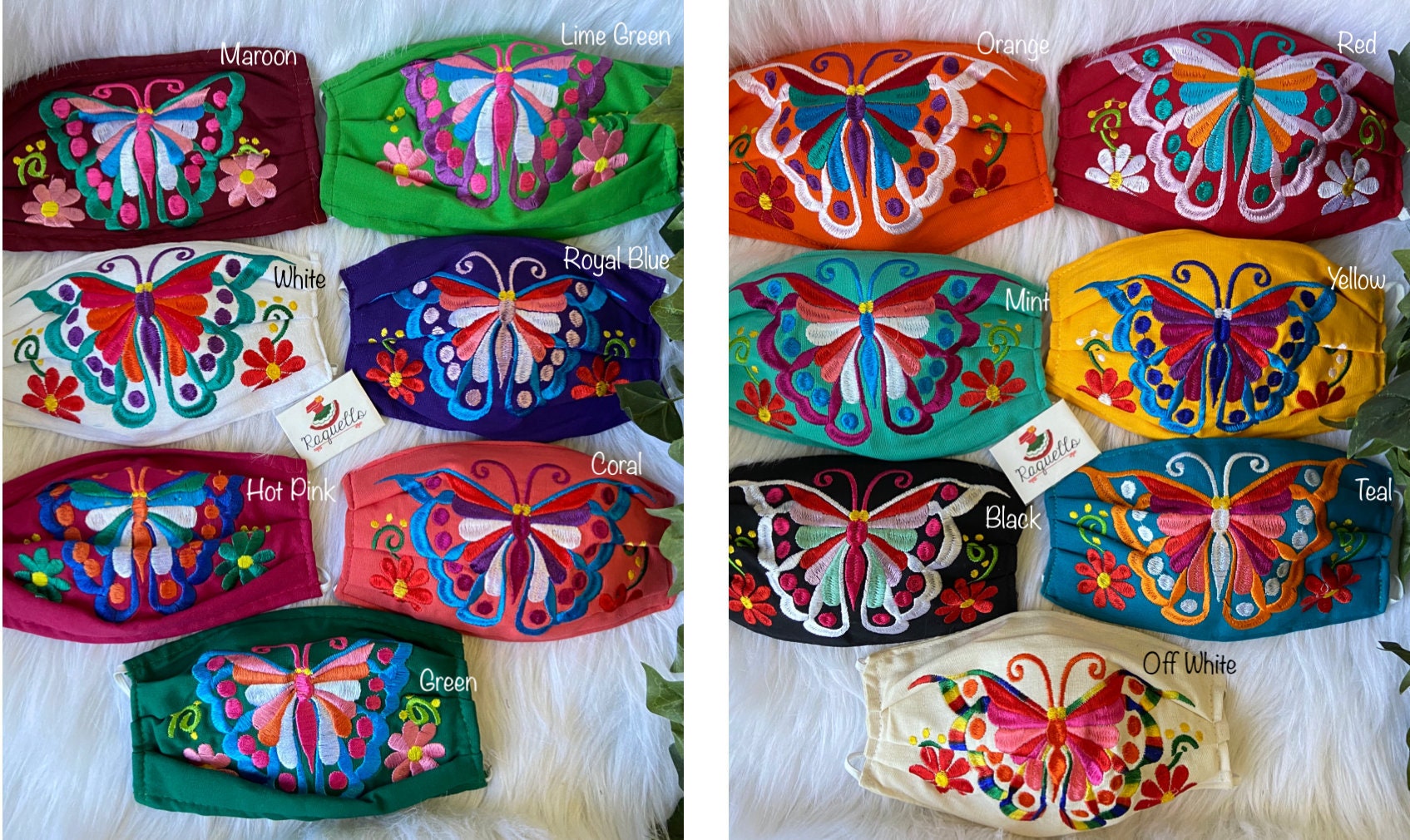 Butterfly - Embroidered Face Masks with Filter sew-in