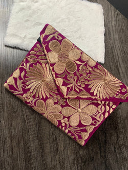 Image of Elegant Embroidered Clutch Bag - Artisanal Embroidered Clutch Bag and Crossbody