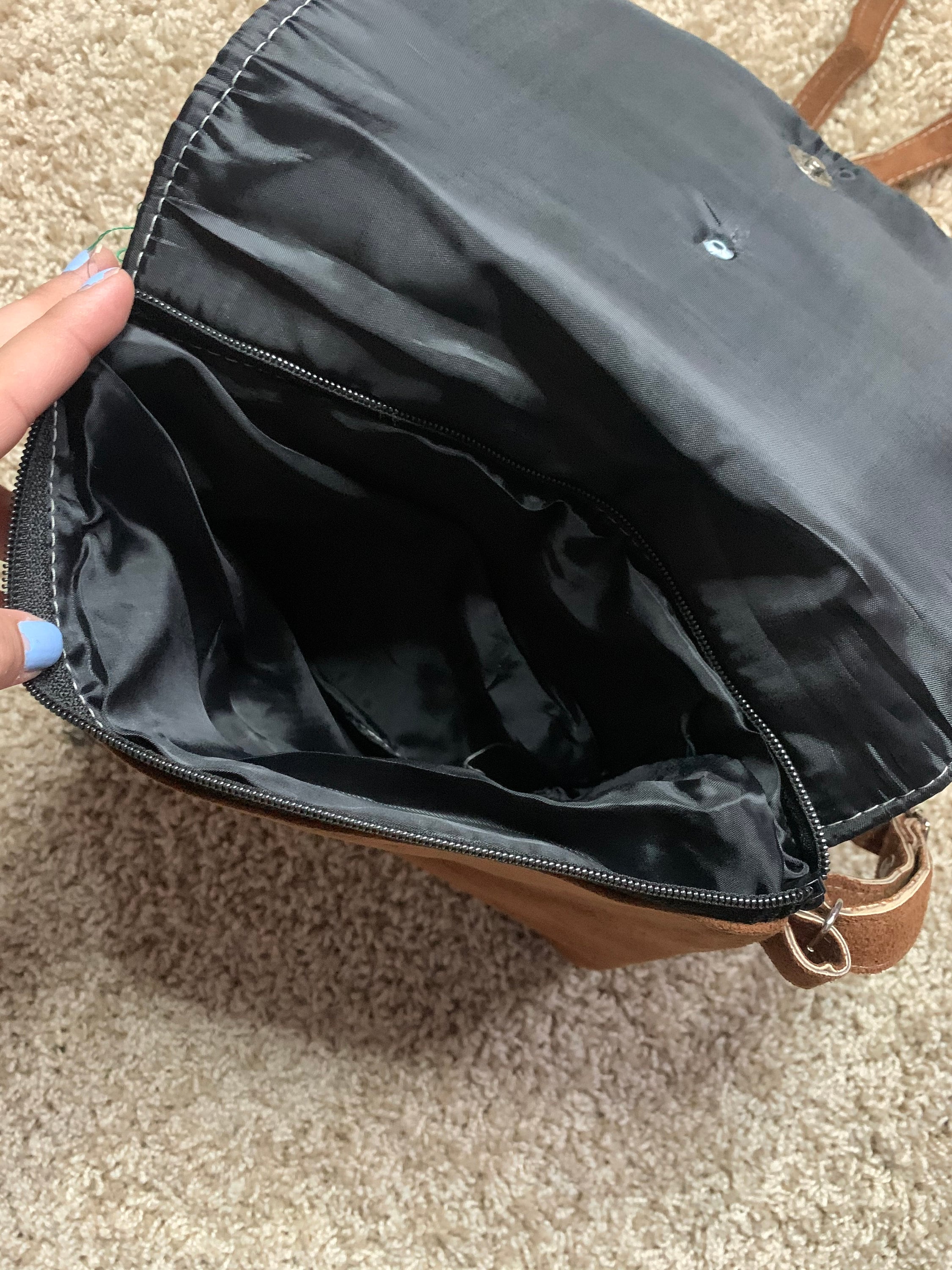 Image of Mexican Embroidered Messenger Bag - Handmade Artisanal Bag- Adjustable Strap Bag