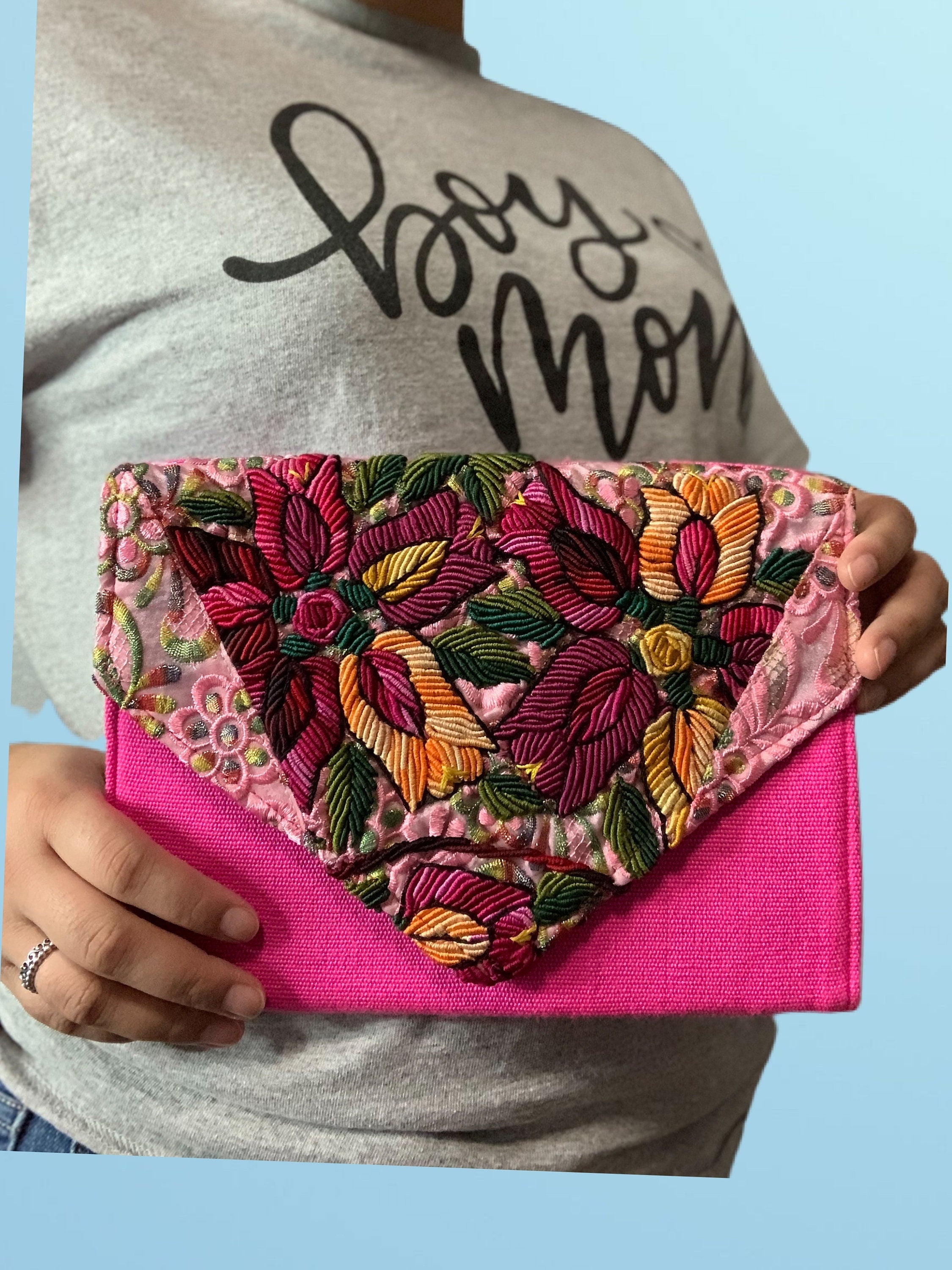 Mexican Extra Embroidered Clutch - Crossbody Bag