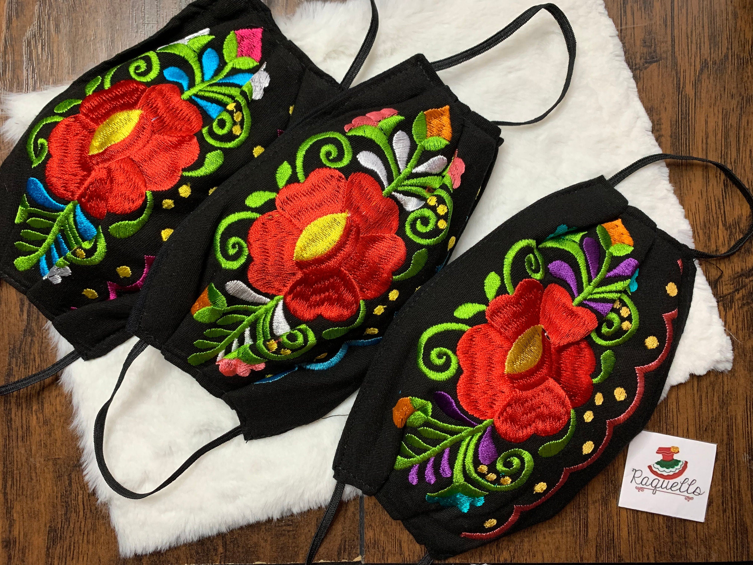 Floral Embroidered Artisanal Face Masks