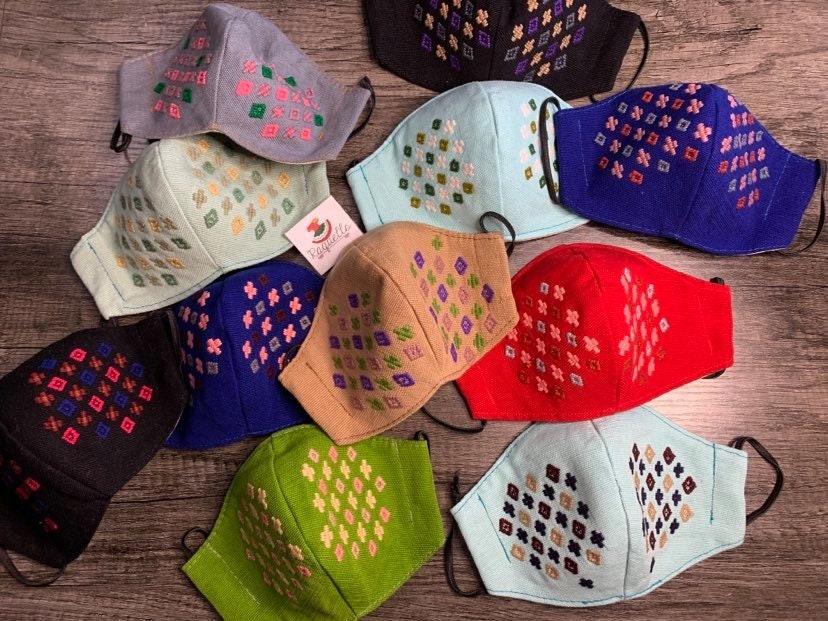 Artisanal 3 layer Handcrafted Embroidered Face Mask