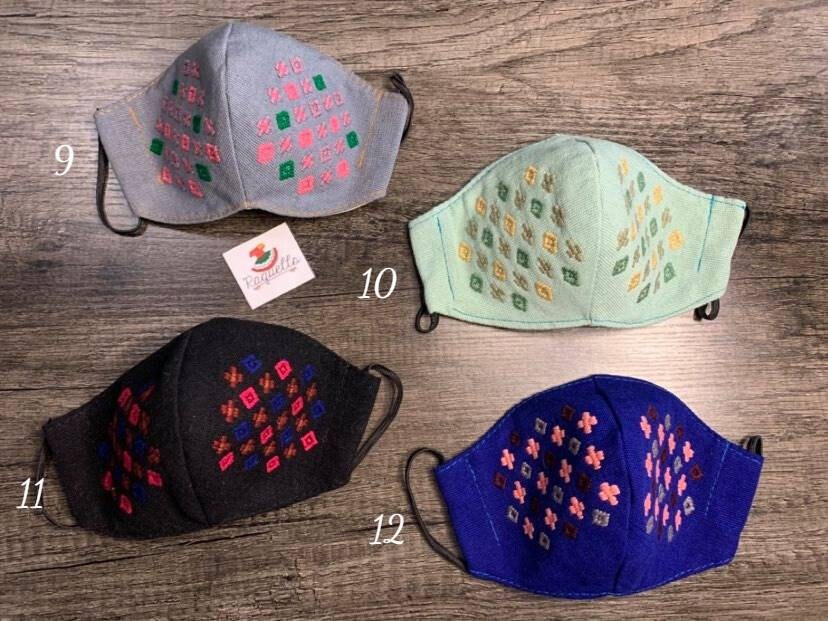 Artisanal 3 layer Handcrafted Embroidered Face Mask