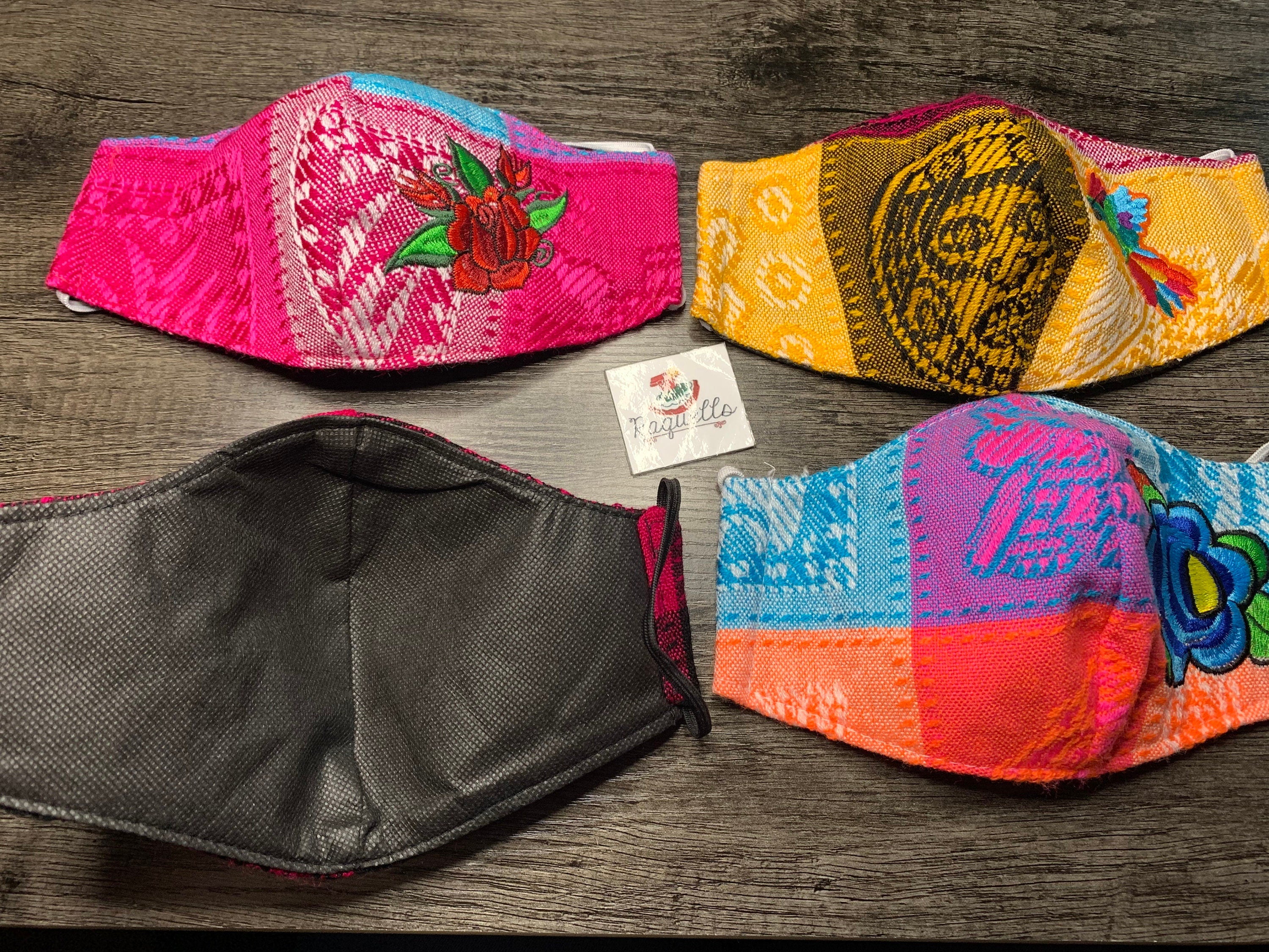 Image of MultiColor Embroidered Face Masks - Artisanal Face Masks