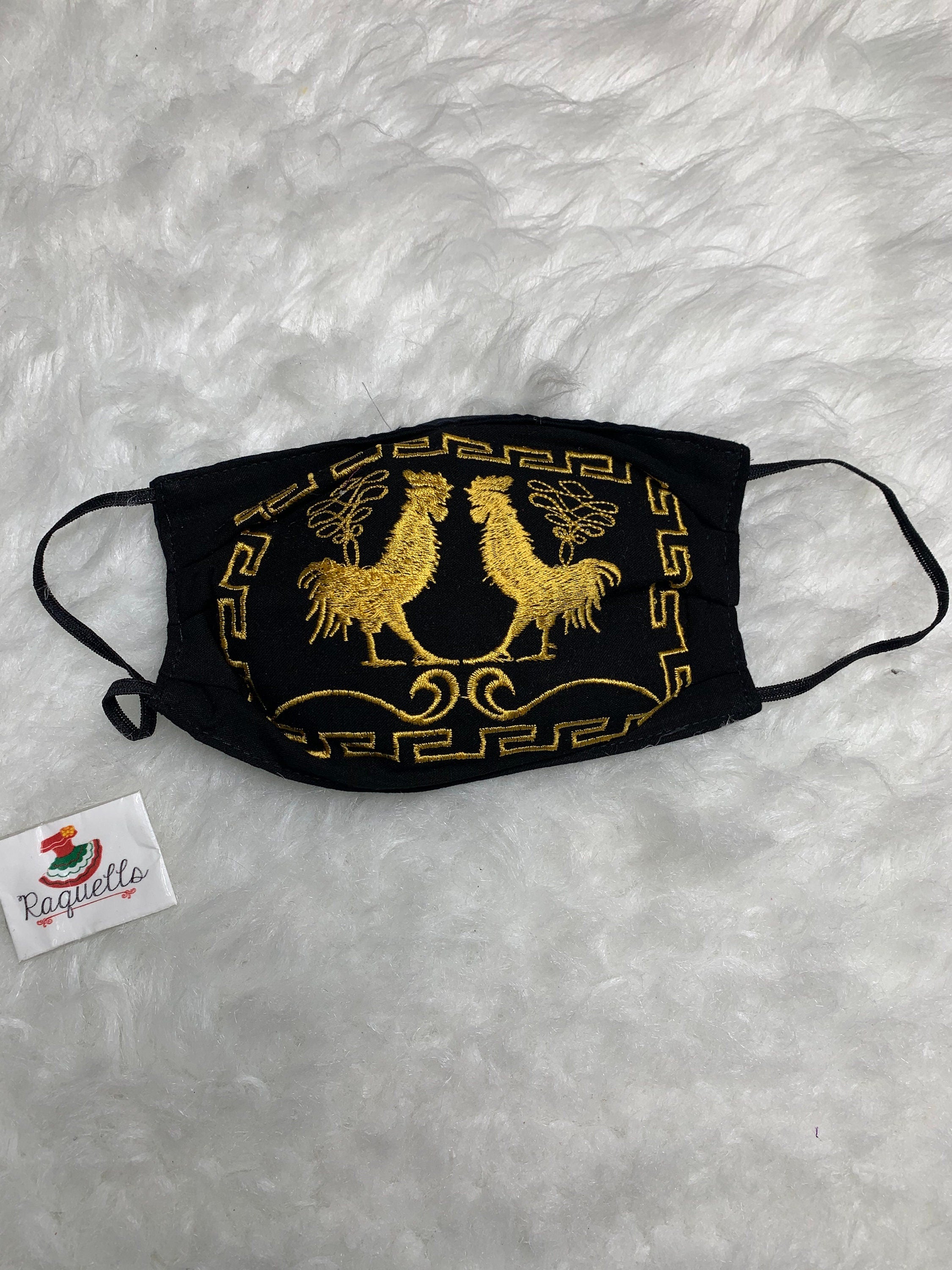 Image of Charro Style Embroidered Face Masks - Handmade Mexican Face Masks