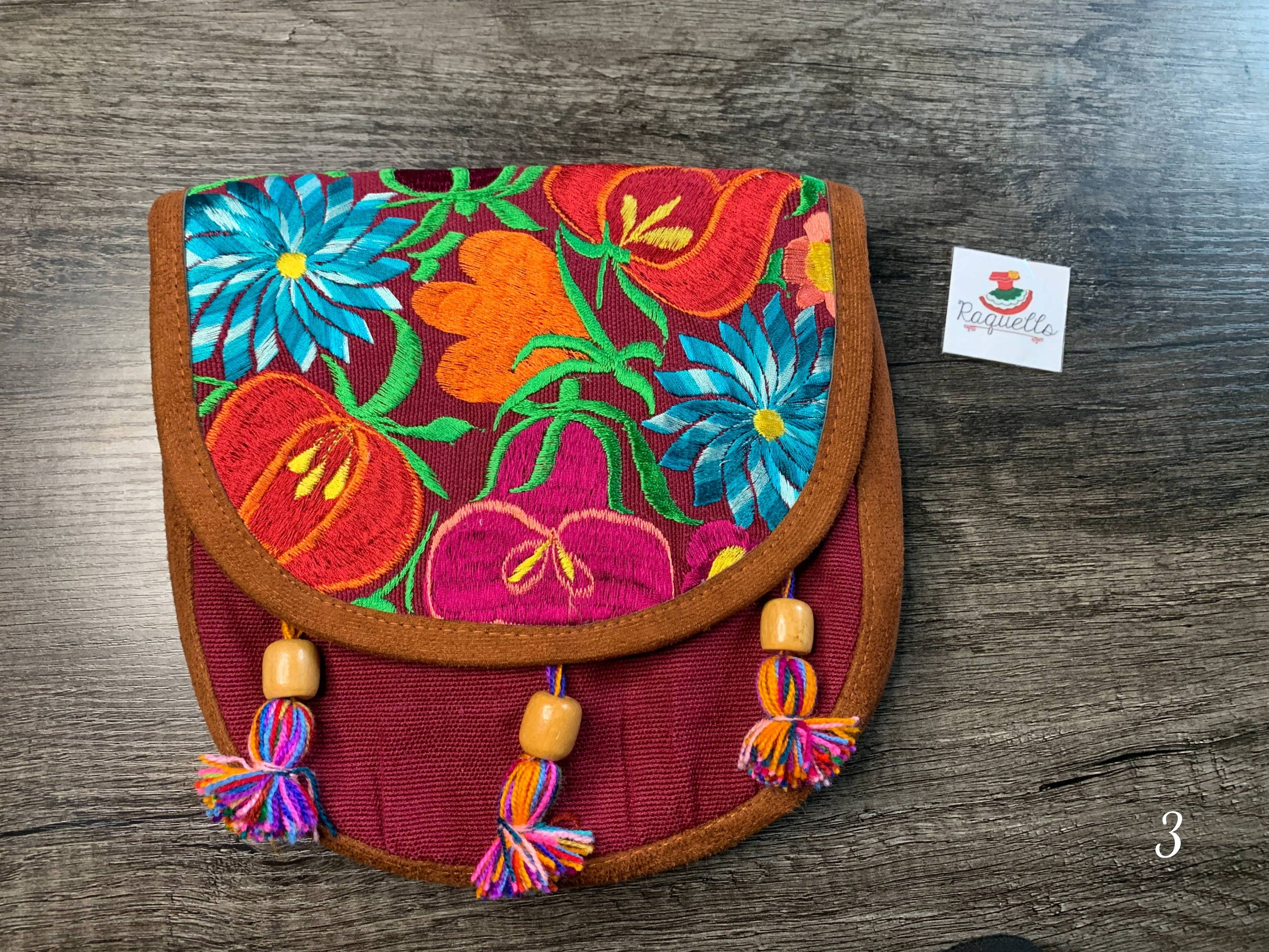 Image of Mexican Embroidered Messenger Bag - Handmade Artisanal Bag