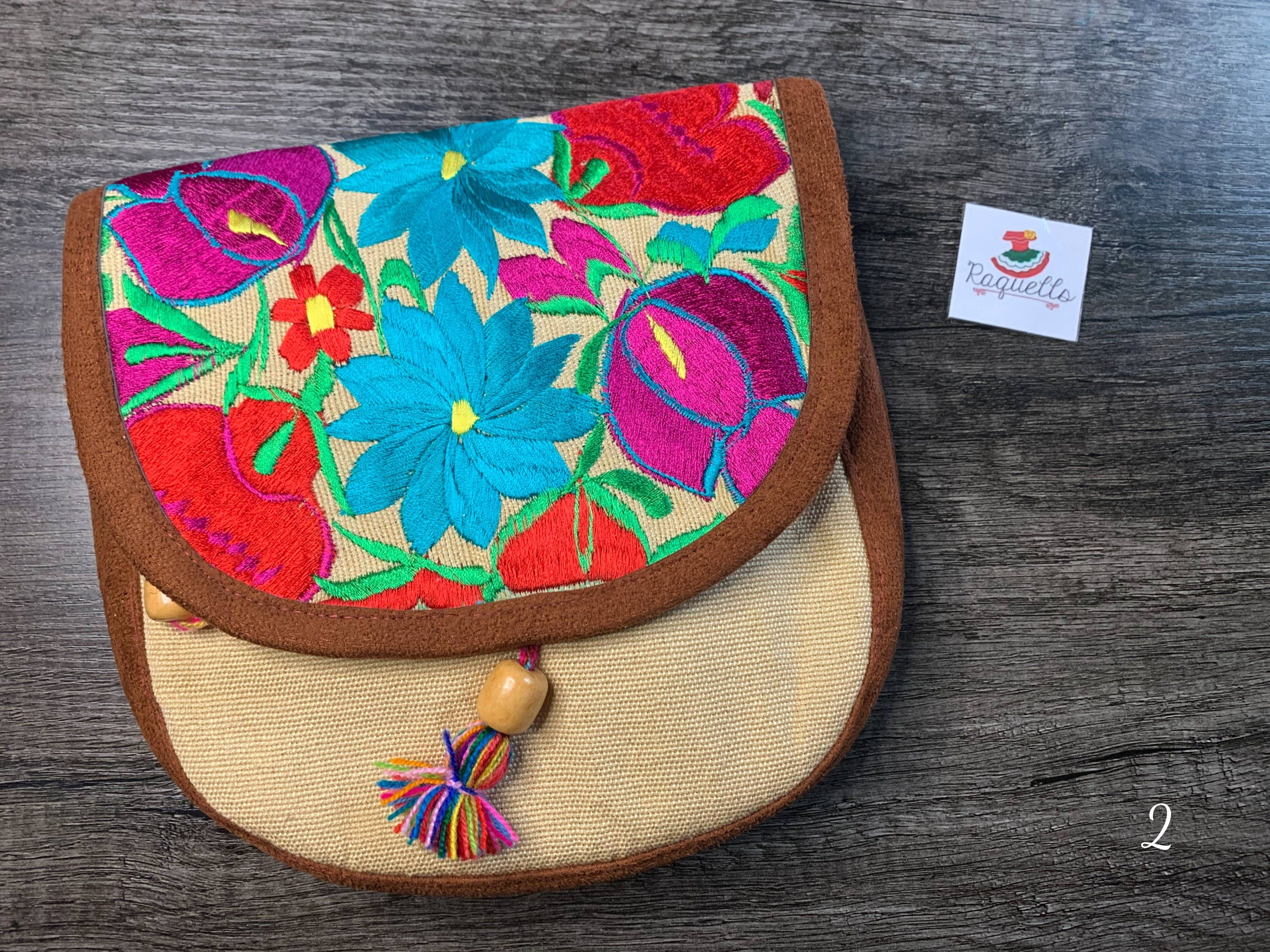 Image of Mexican Embroidered Messenger Bag - Handmade Artisanal Bag