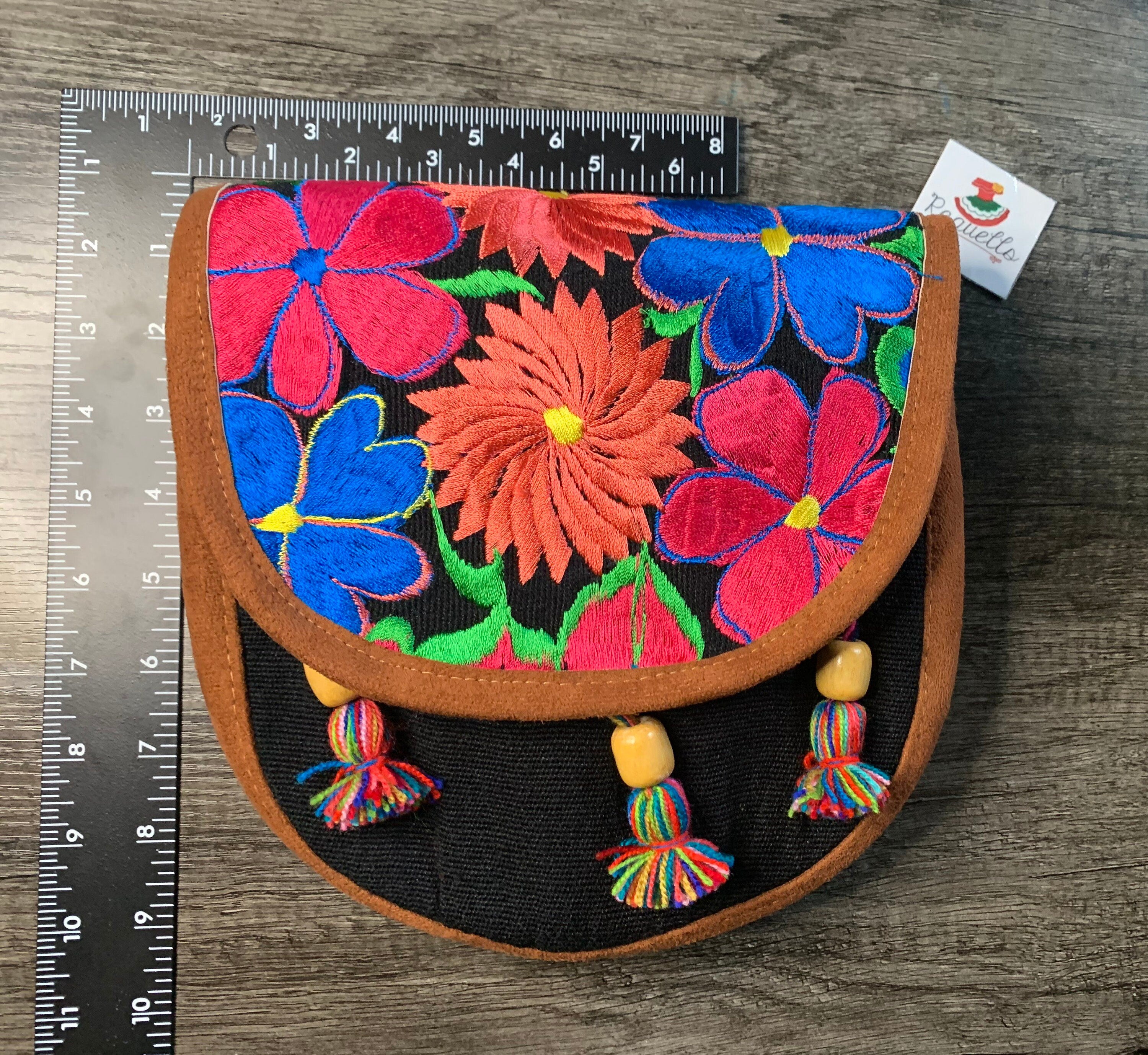 Image of Mexican Embroidered Messenger Bag - Handmade Artisanal Bag