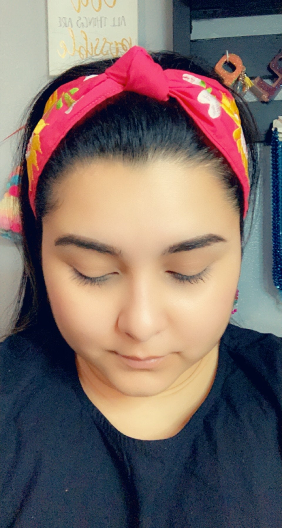 Image of Floral Embroidered Artisanal Head - Mexican Embroidered Headbands