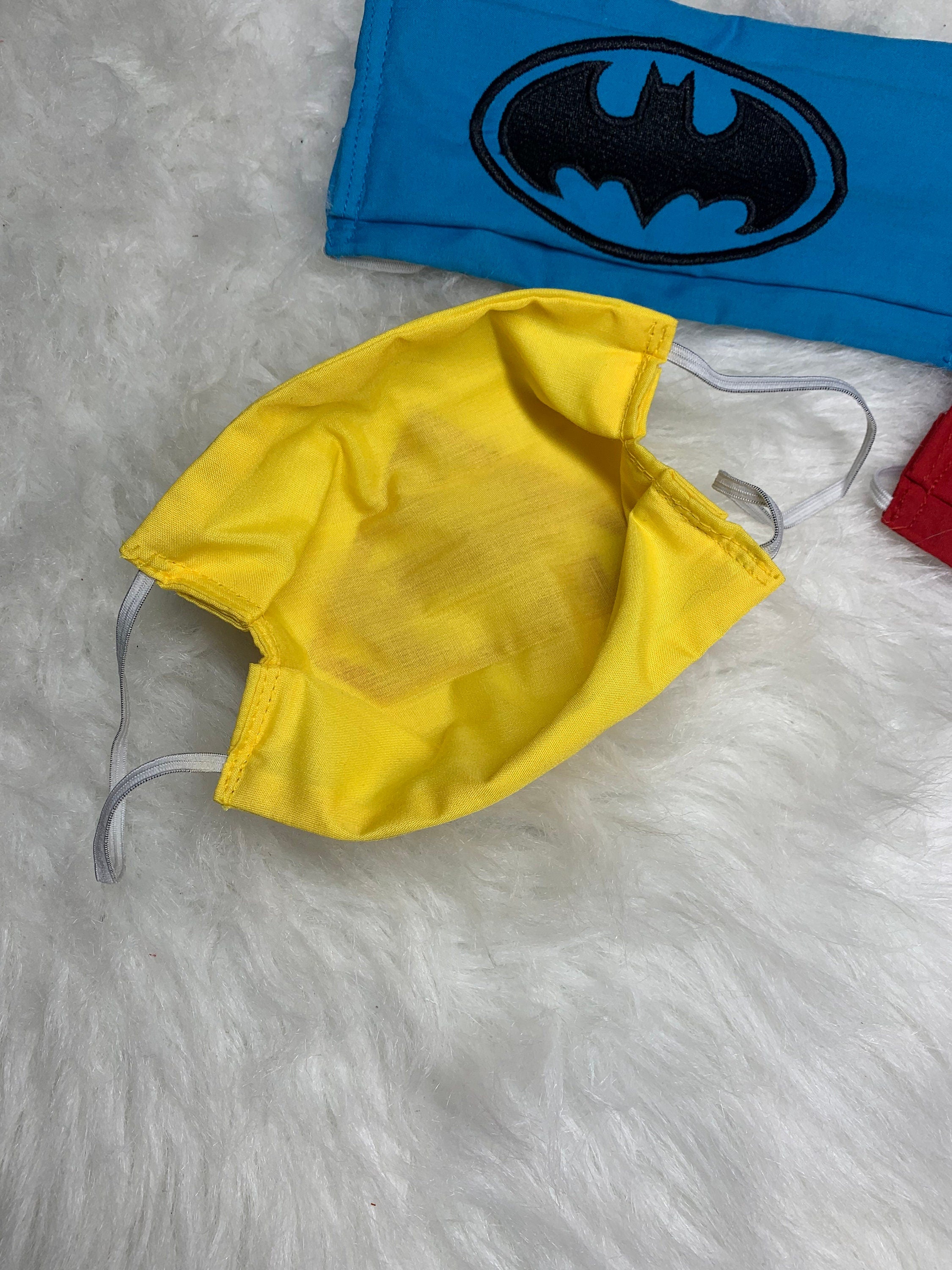 Embroidered Superhero Face Masks - Handmade Face Masks