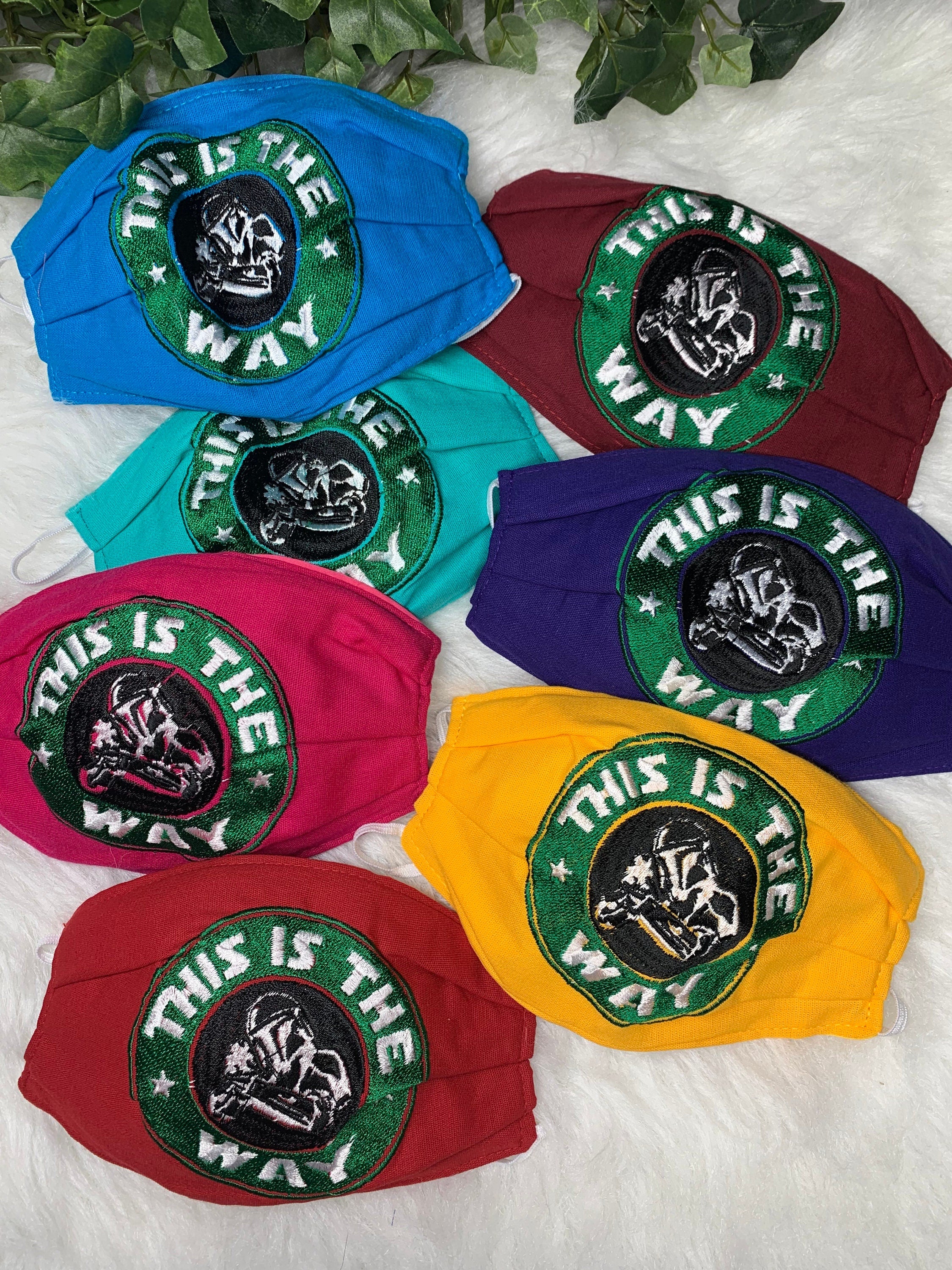 Image of Storm Trooper Embroidered Face Masks - Handmade Embroidered Face Masks