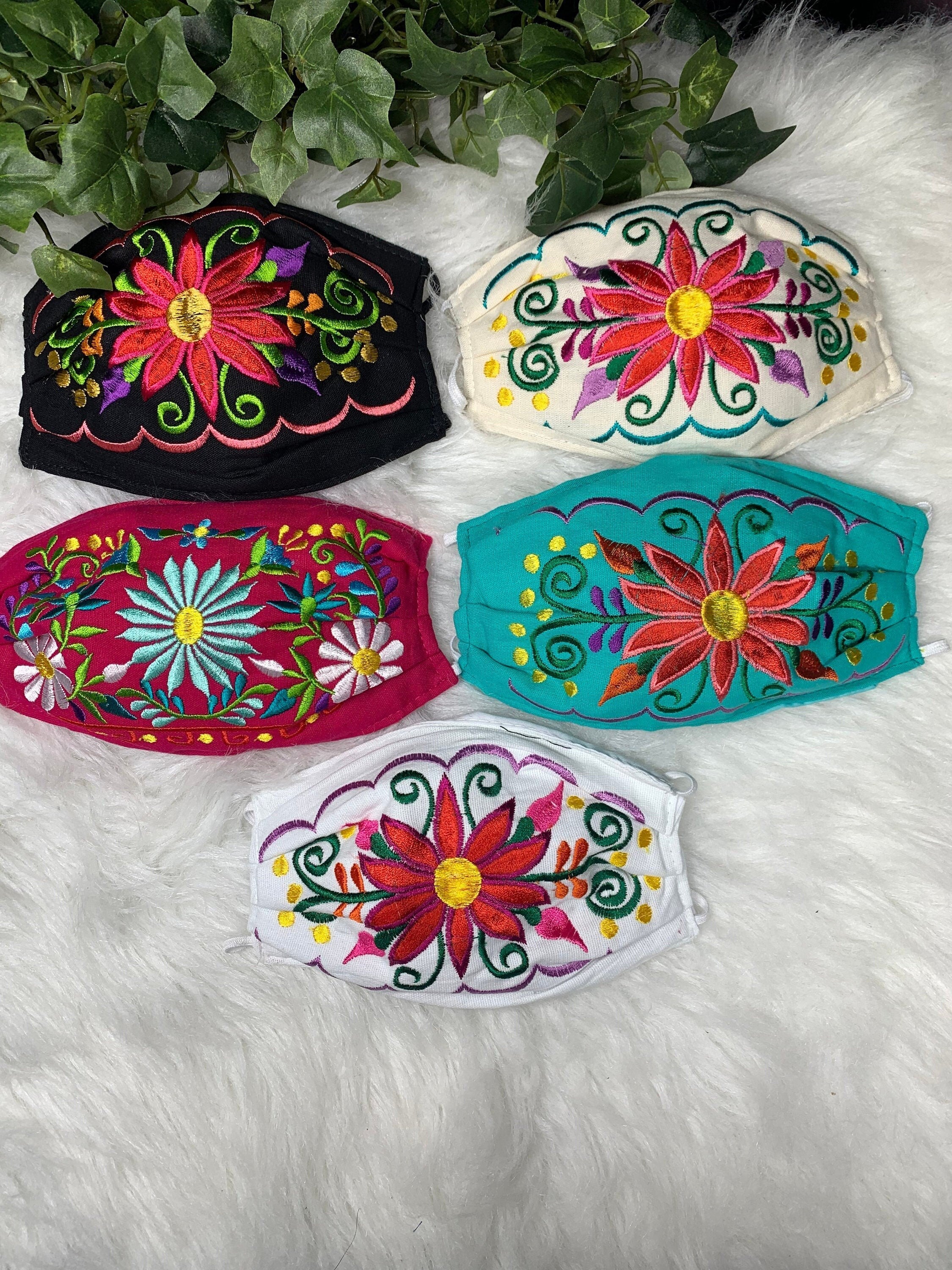 Image of Artisanal Embroidered Face Masks - Handmade Face Masks