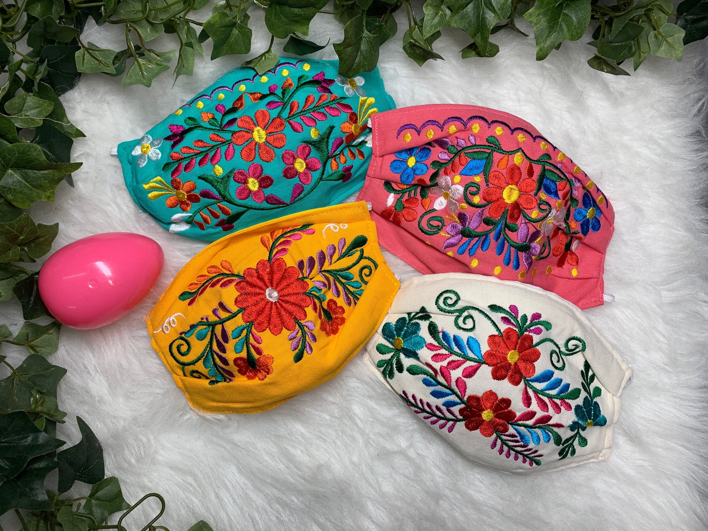 Image of PASTEL Colors - Embroidered Face Mask w/filter sewn-in