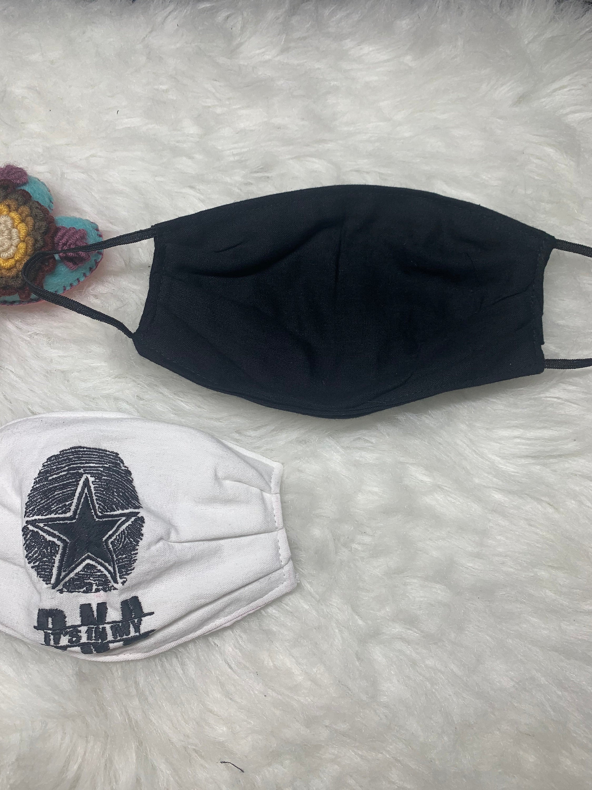 Dallas Cowboy Embroidered Face Mask - Handmade Embroidered Face Mask