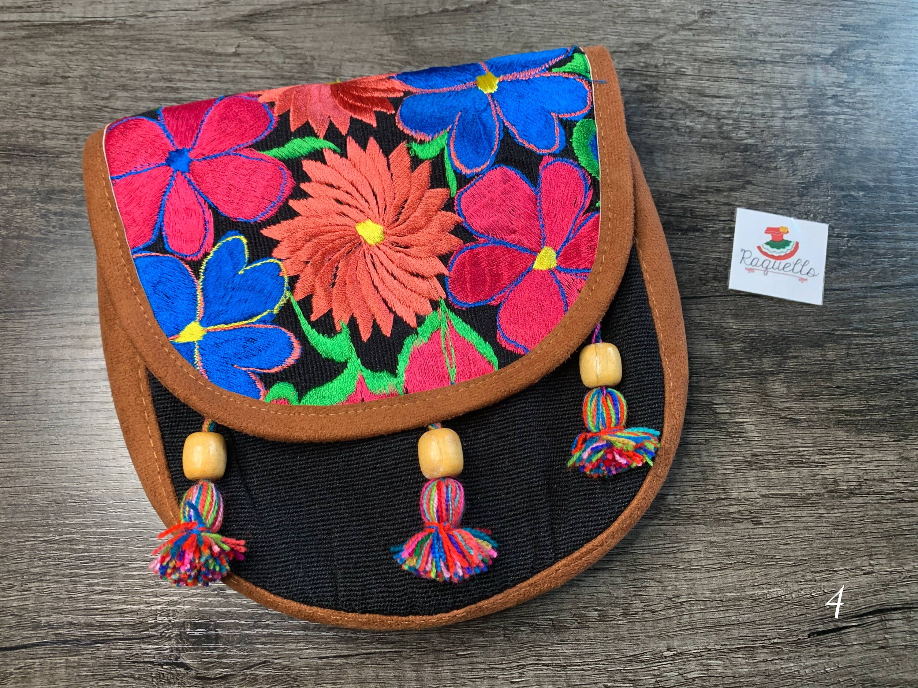 Image of Mexican Embroidered Messenger Bag - Handmade Artisanal Bag