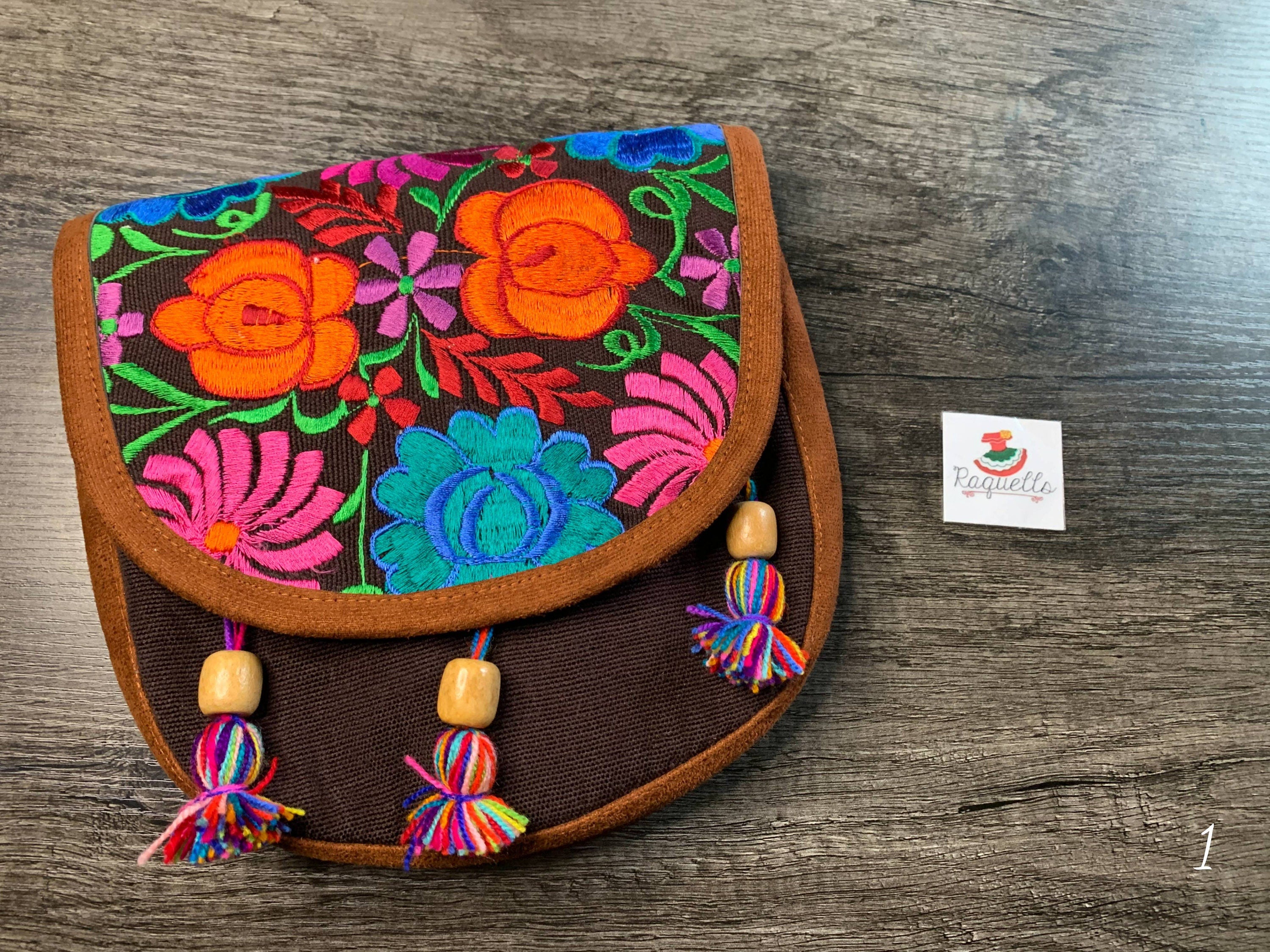 Image of Mexican Embroidered Messenger Bag - Handmade Artisanal Bag