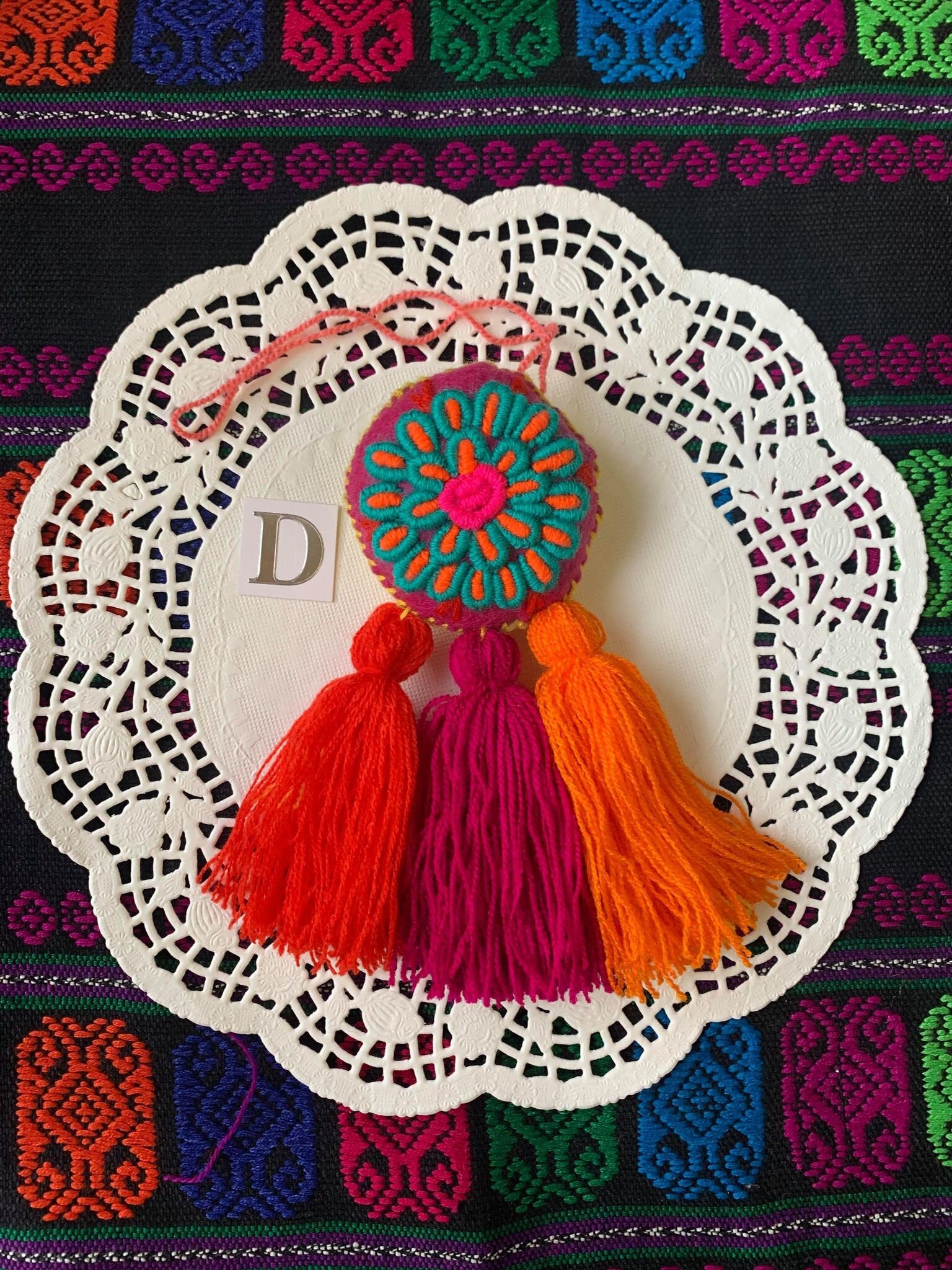 Handmade Dreamcatcher Tassel Charm - Artisanal Charm