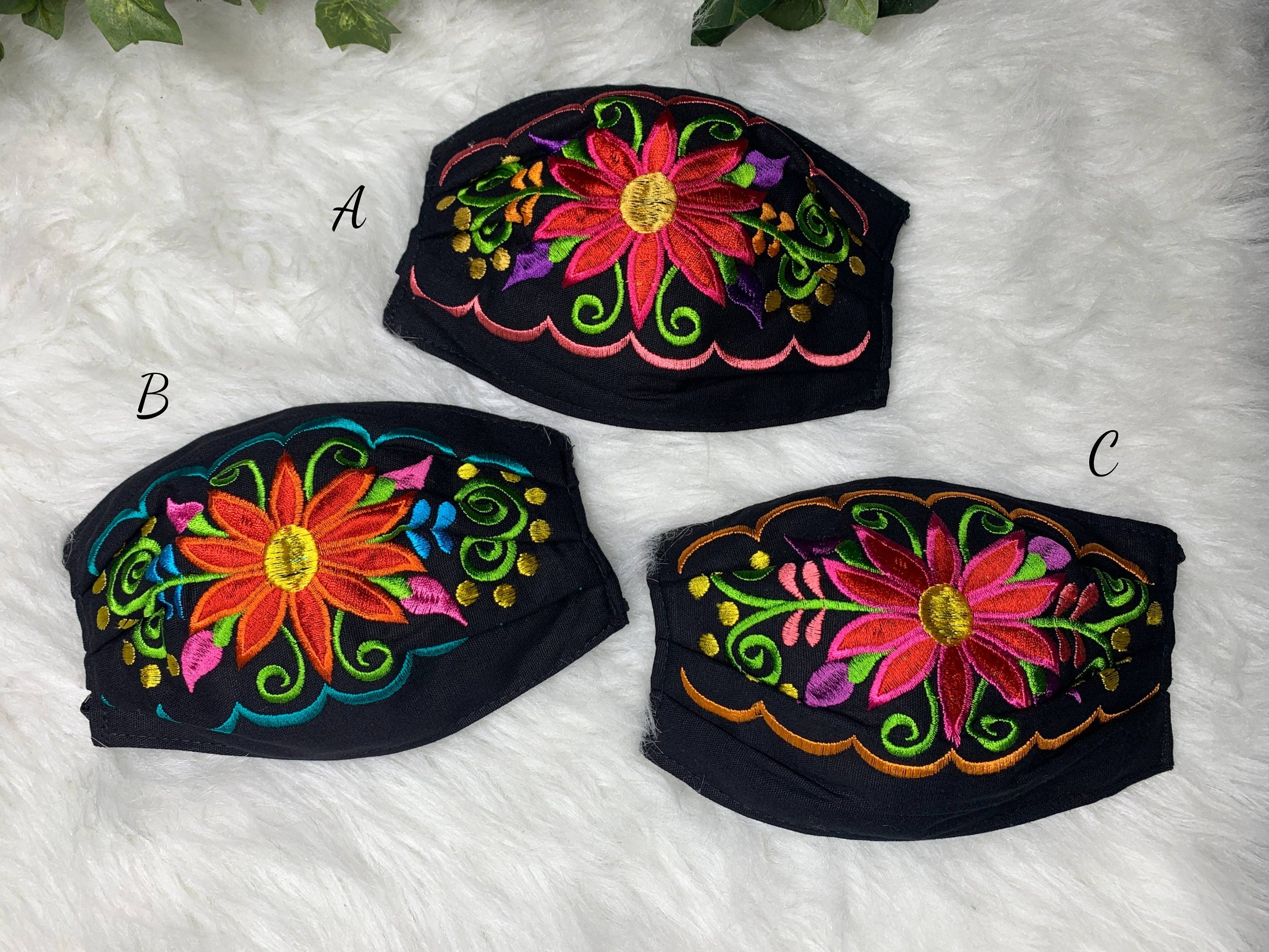 Image of Artisanal Embroidered Face Masks - Handmade Face Masks