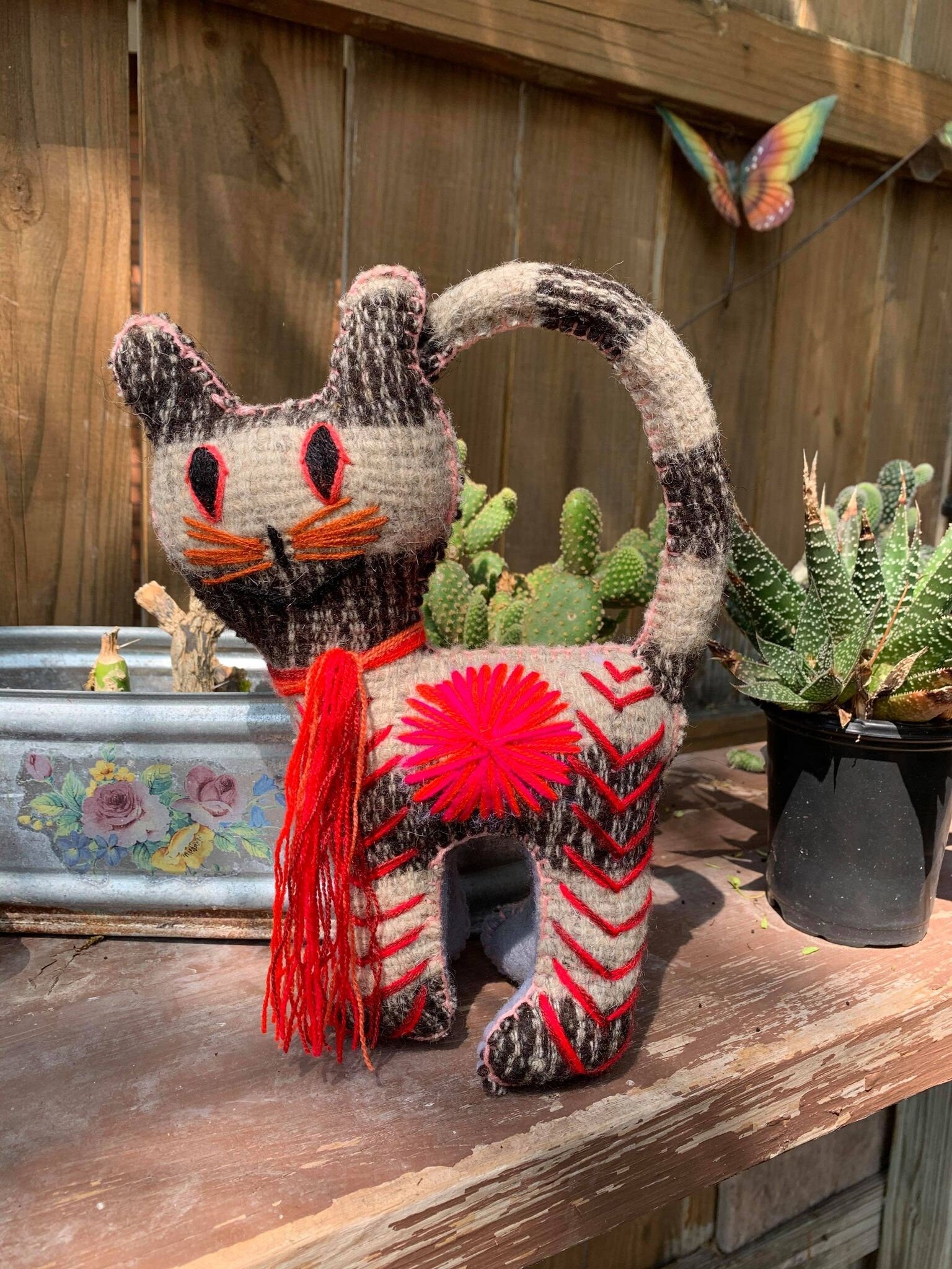 Image of Hand Embroidered Artisanal Stuffed Animals - Handmade Stuffed Animals