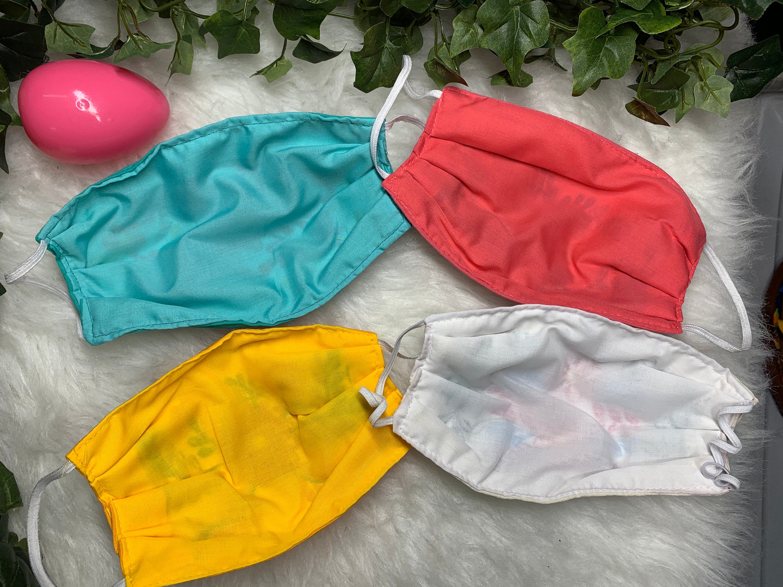 PASTEL Colors - Embroidered Face Mask w/filter sewn-in