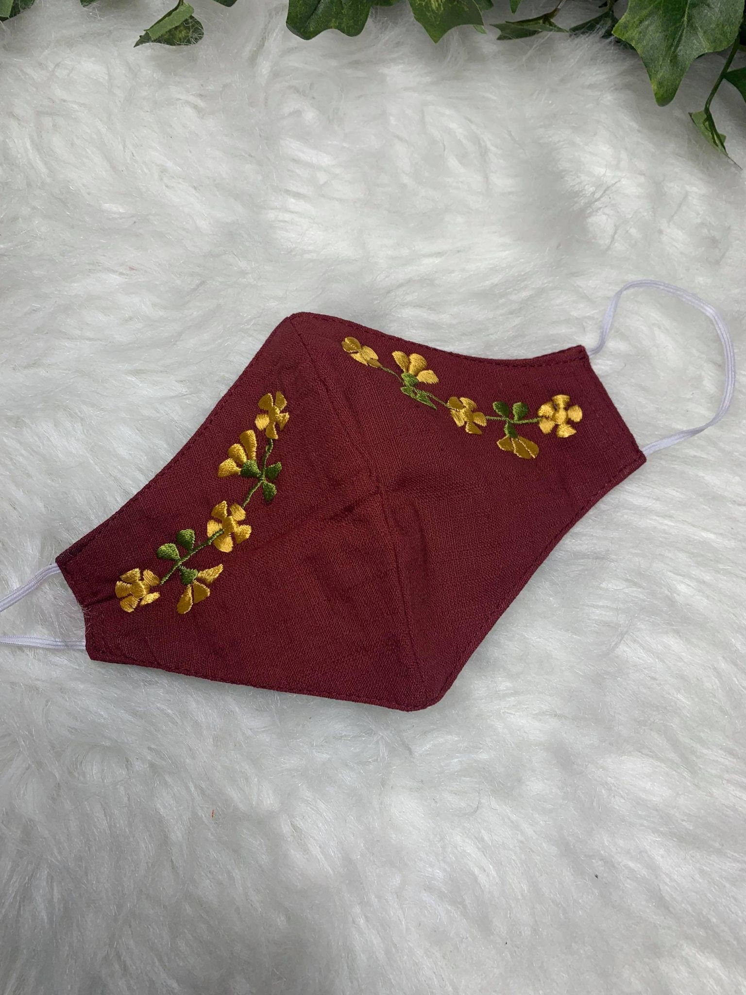 Mexican Simple Embroidered Face Mask - Handmade Artisanal Face Masks