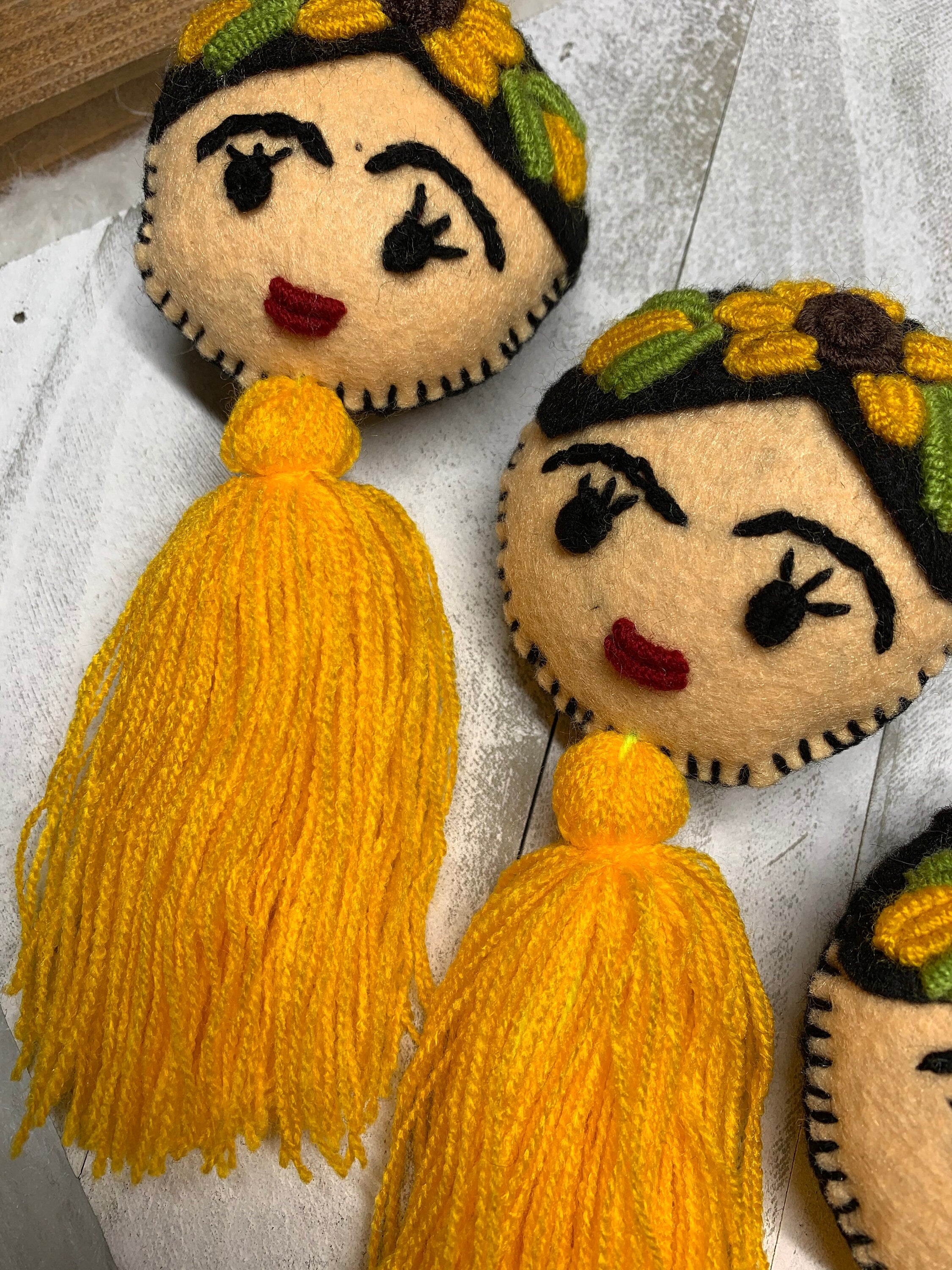 Artisanal Frida Tassel Charm - Handmade Tassel Charm - Car Charm