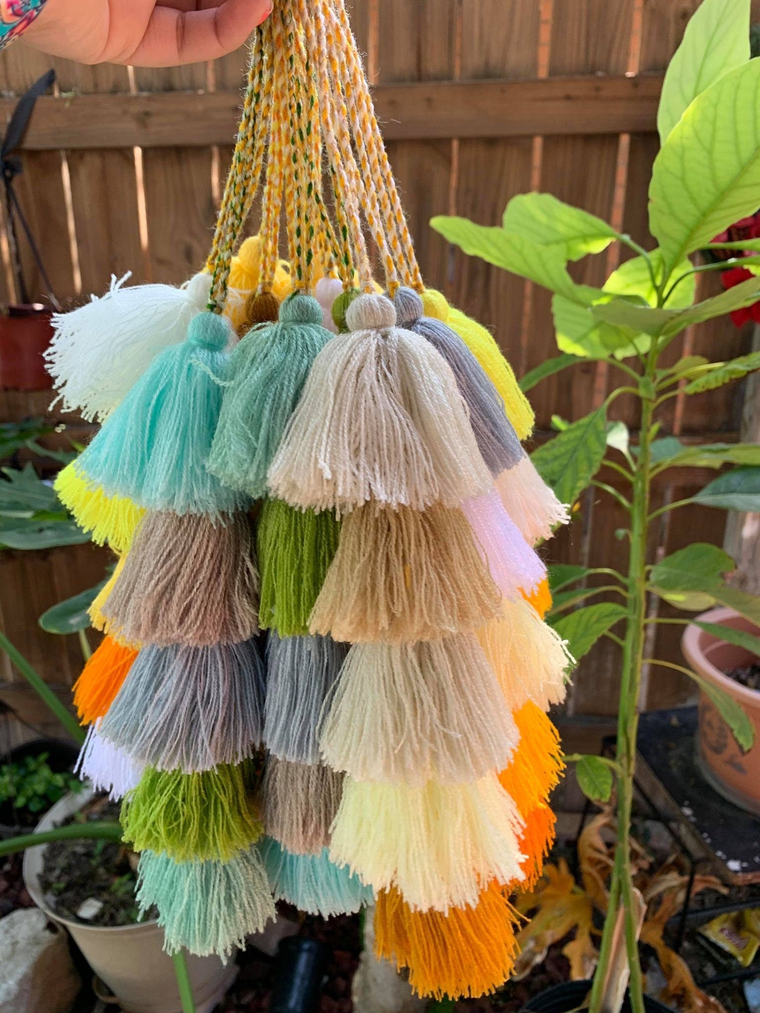 Image of RANDOM Artisanal Tassel Charm - Handmade Tassel Charm - Car Decor