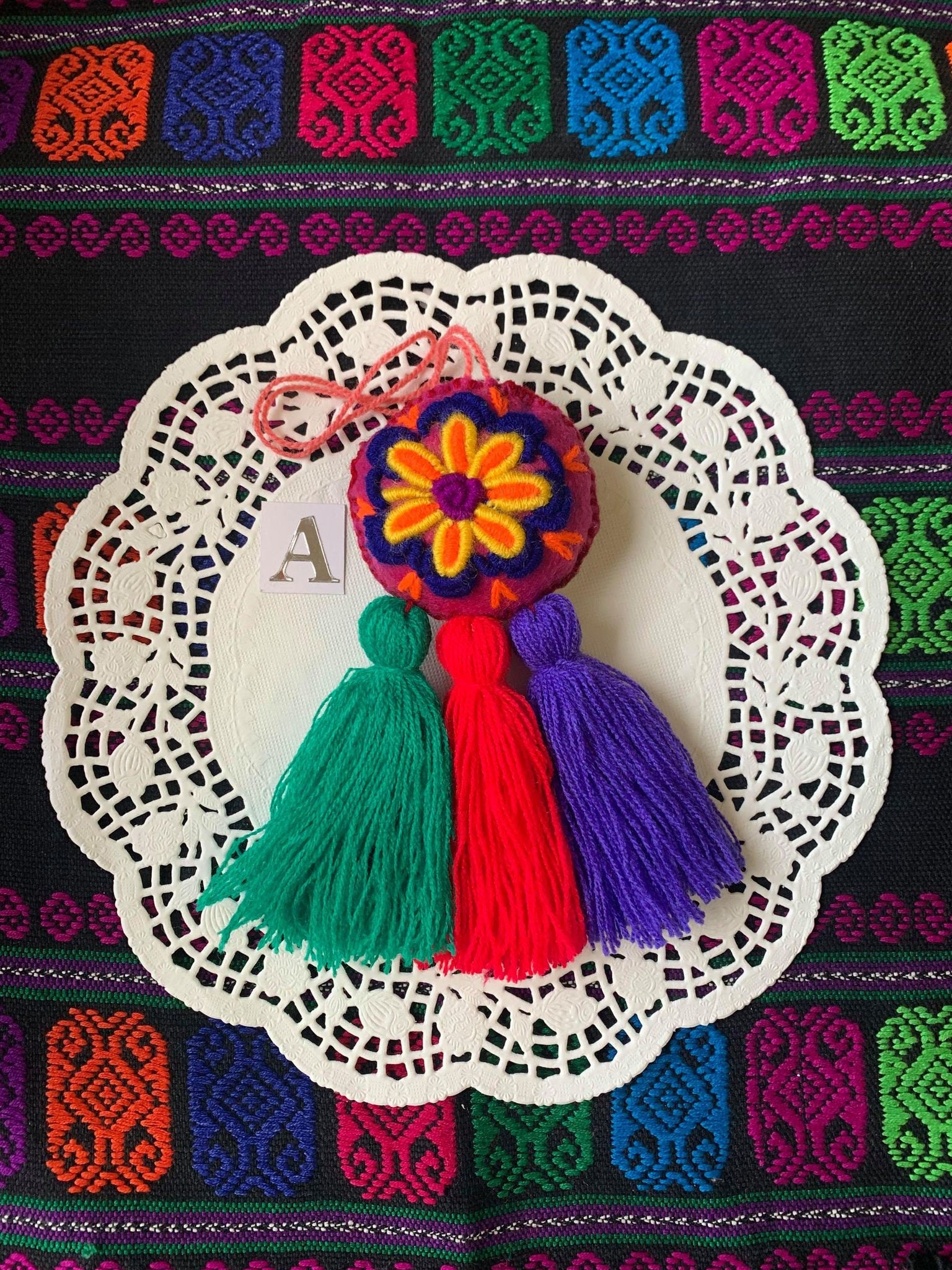 Image of Handmade Dreamcatcher Tassel Charm - Artisanal Charm