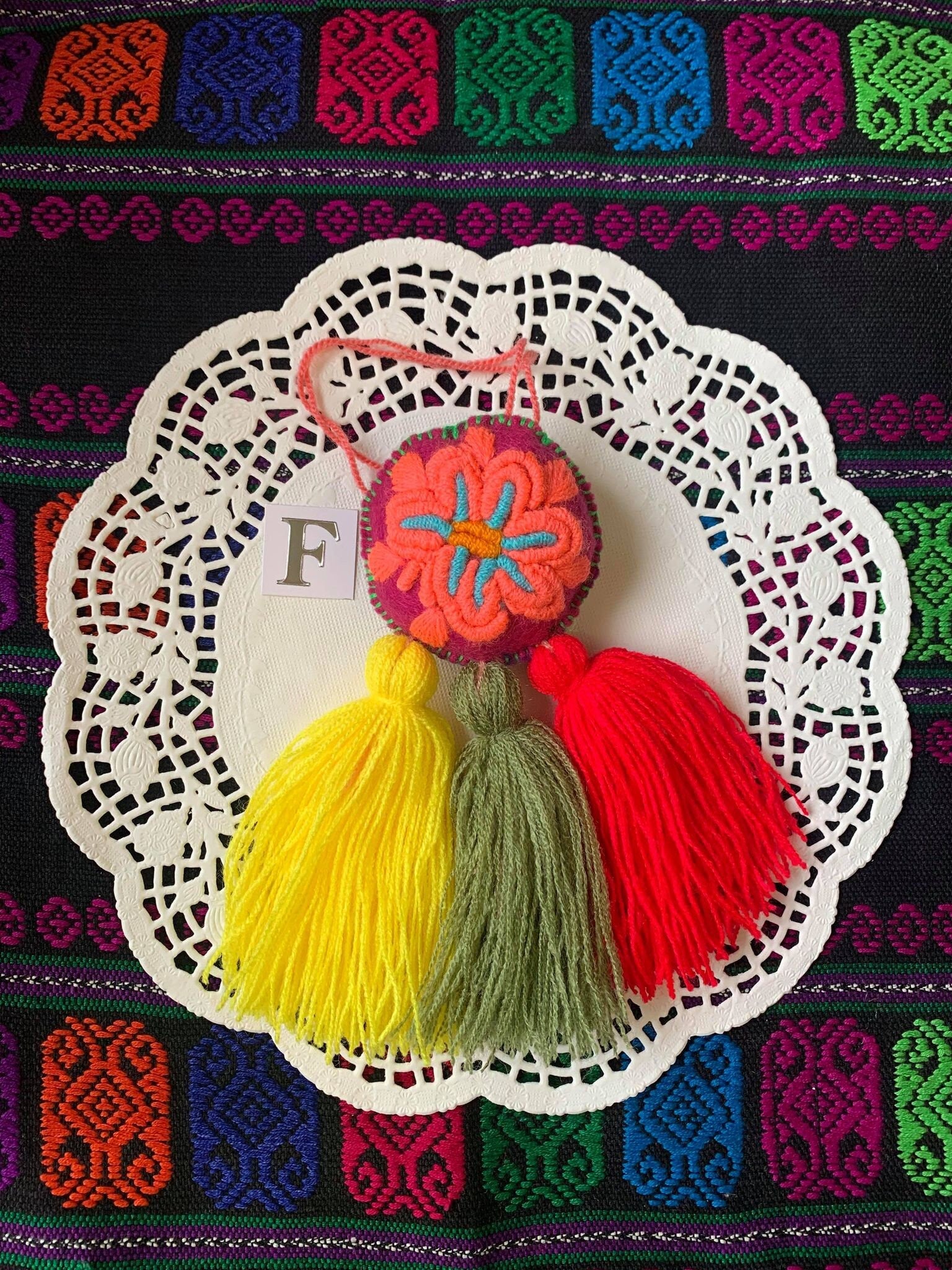 Image of Handmade Dreamcatcher Tassel Charm - Artisanal Charm