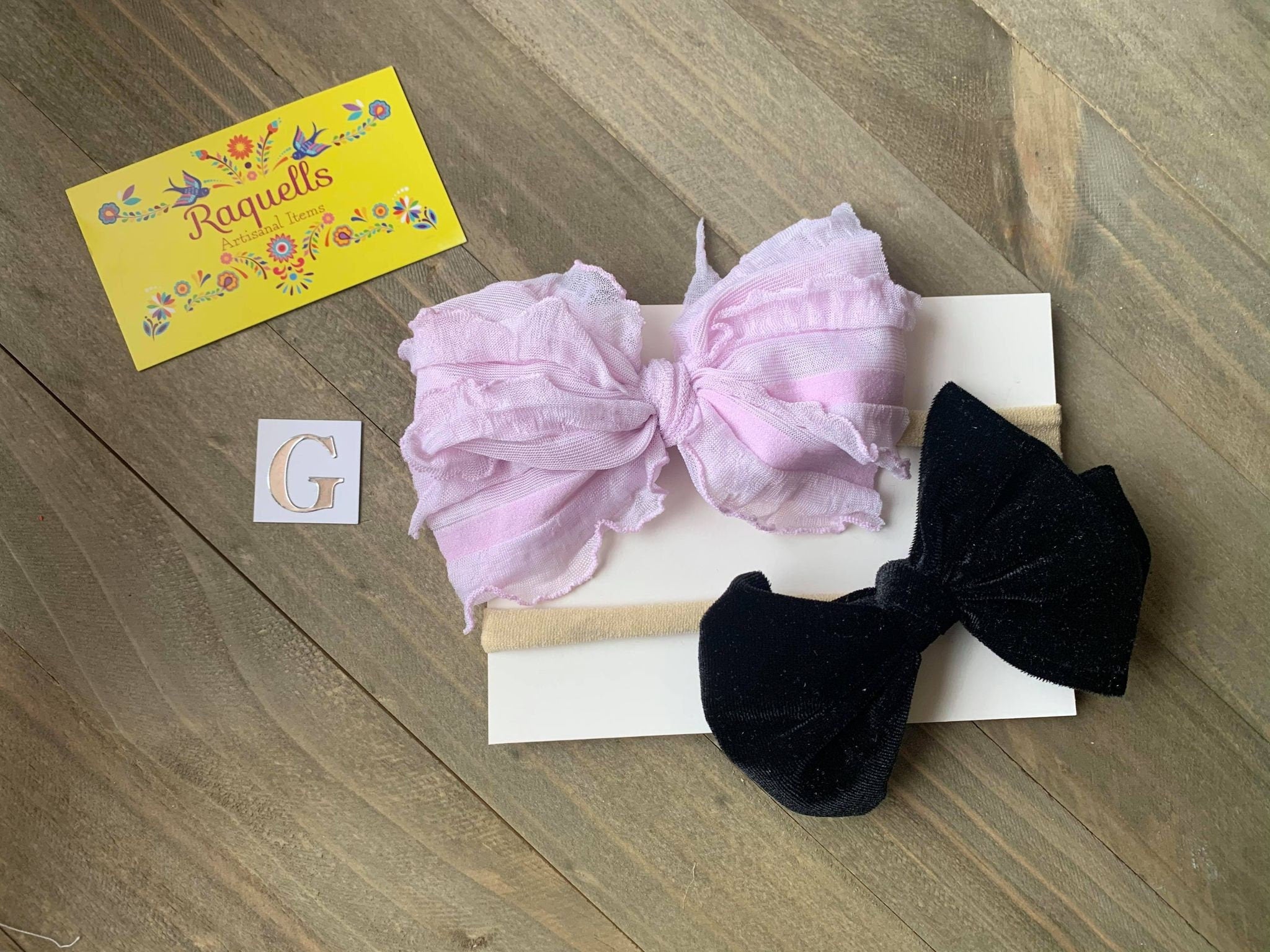 Image of Newborn Soft Headband Set - Two Newborn Headbands