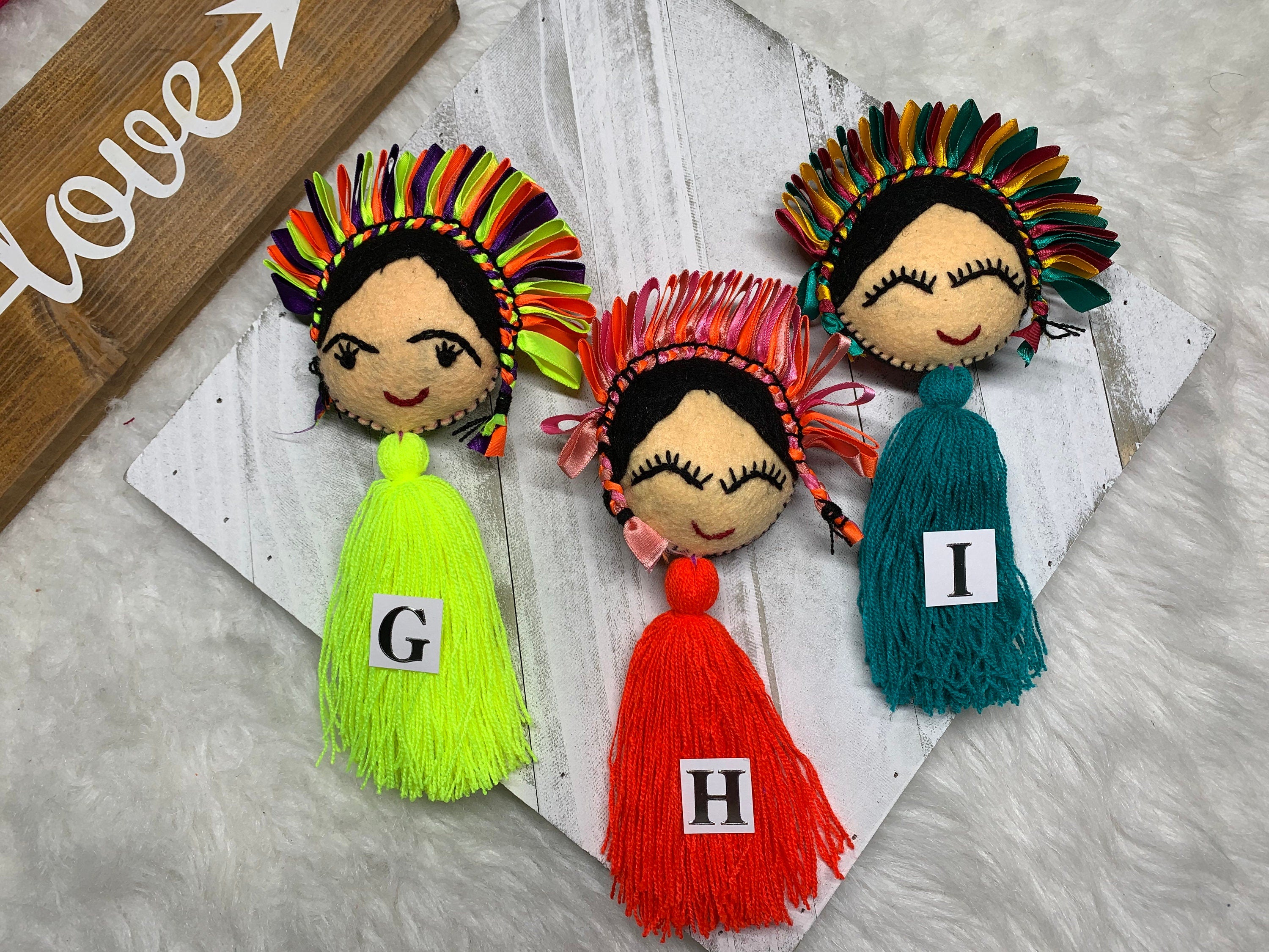 Artisanal Lele Doll Tassel Charm - Handmade Tassel Charm - Car Decor