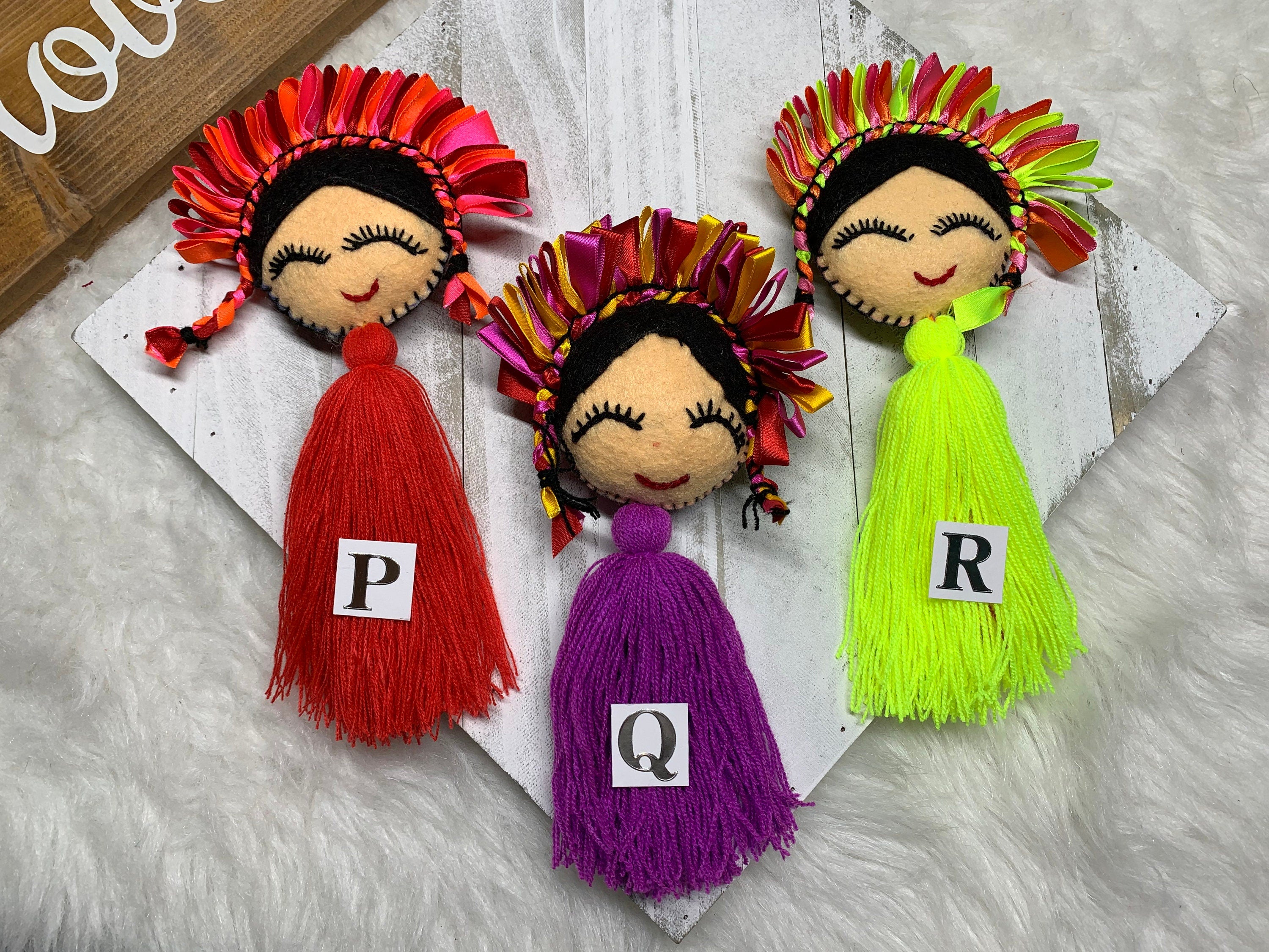 Artisanal Lele Doll Tassel Charm - Handmade Tassel Charm - Car Decor