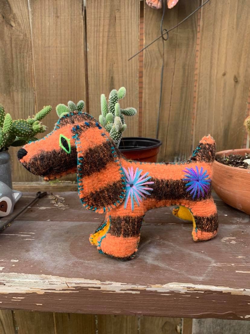 Image of Hand Embroidered Artisanal Stuffed Animals - Handmade Stuffed Animals