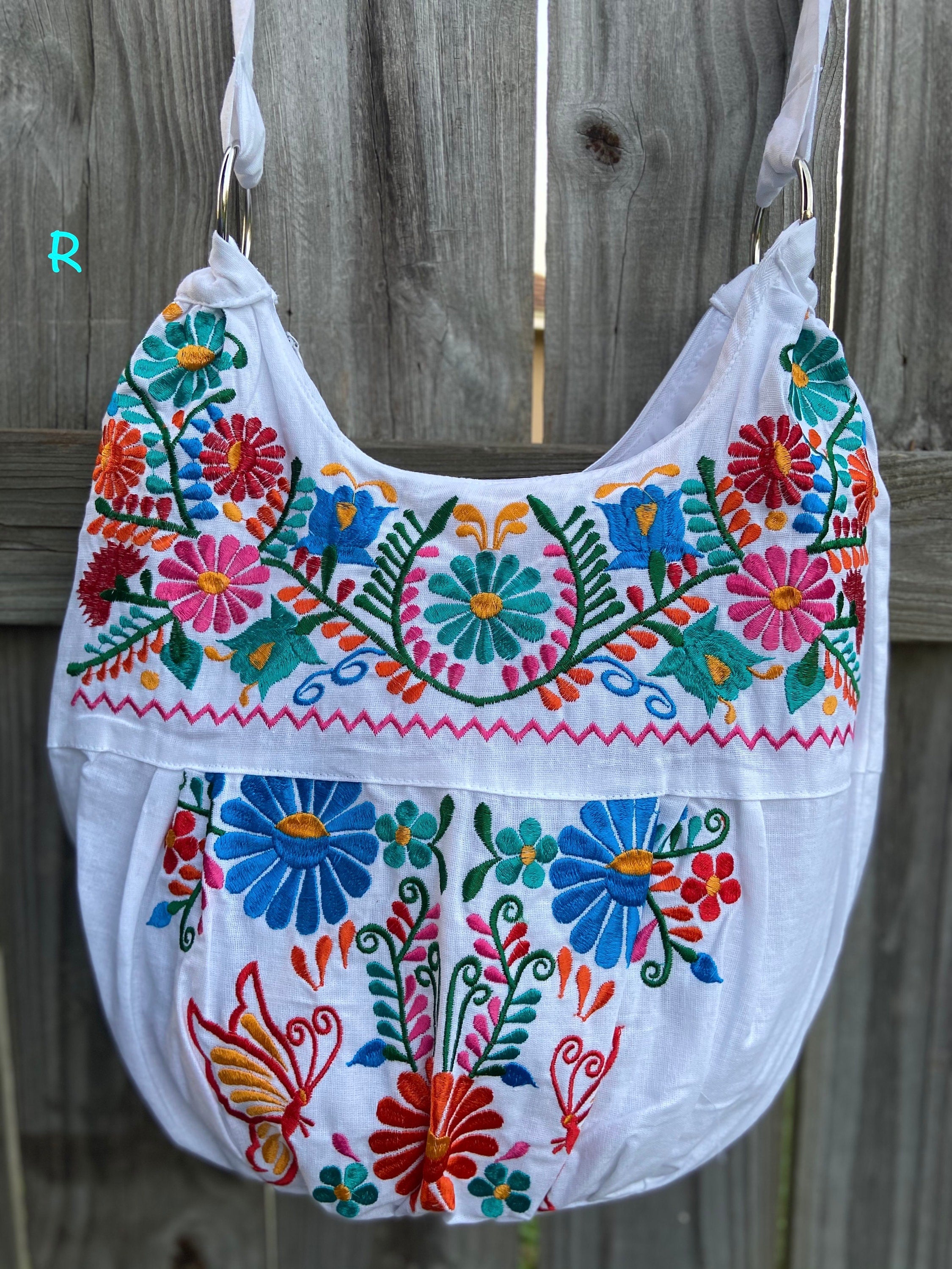 Floral Embroidered Bag - Floral Purse