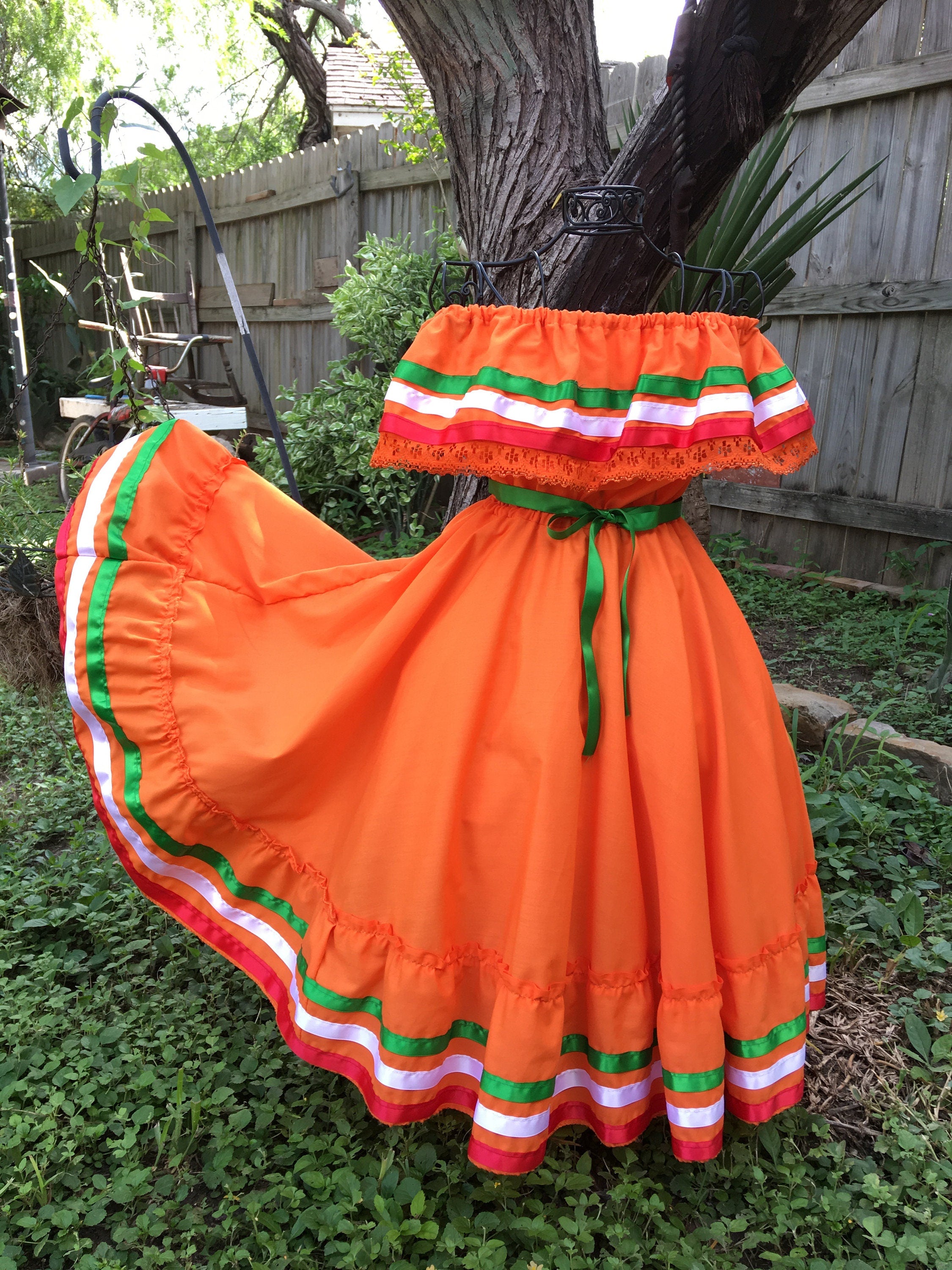Image of Gorgeous Folk-Ribbon Girls Dance Dress