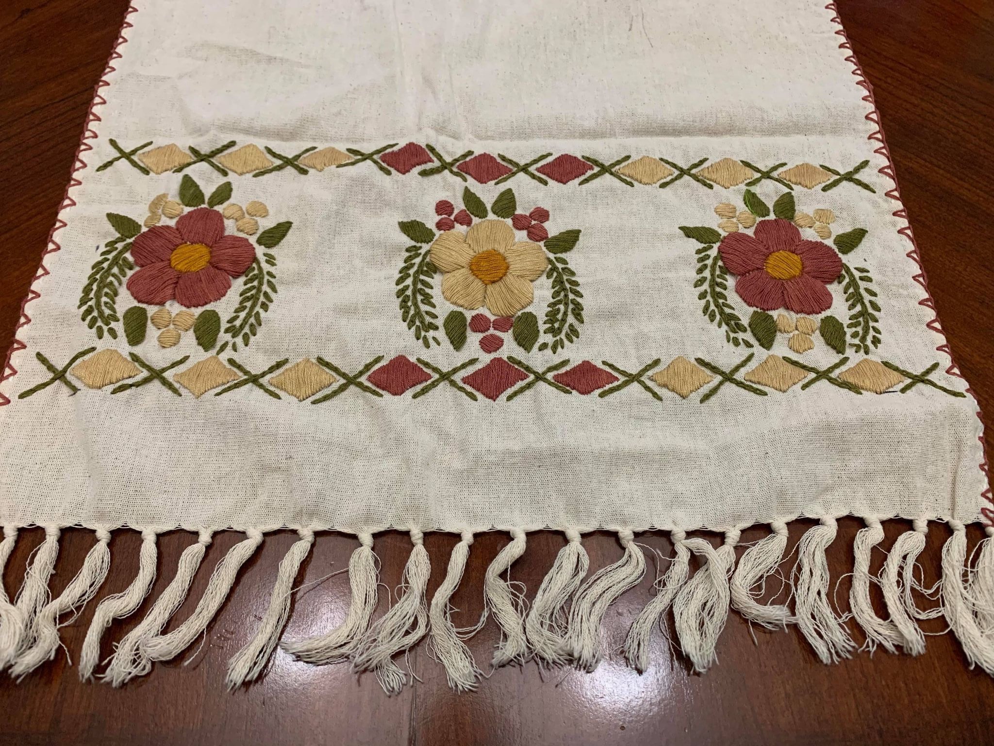 Image of Artisanal Handmade Table Runner - Mexican Table Runner - Artisan Made Table Runners