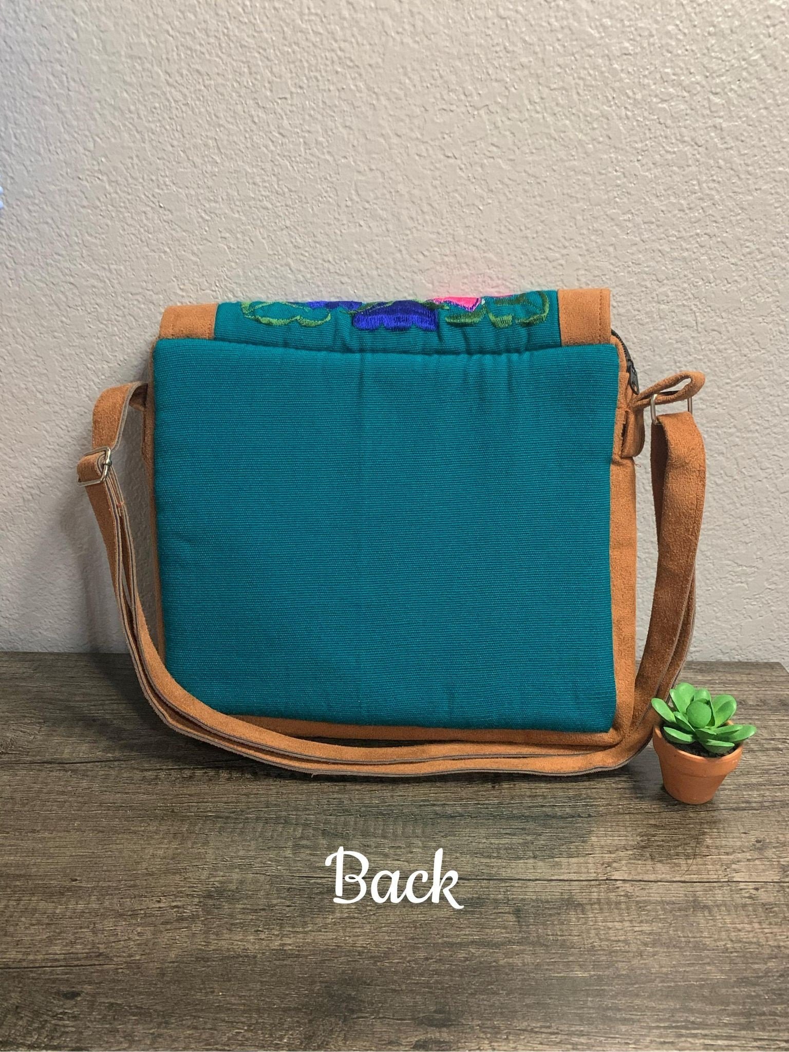Embroidered Floral Crossbody Bag - Artisanal Messenger Bag