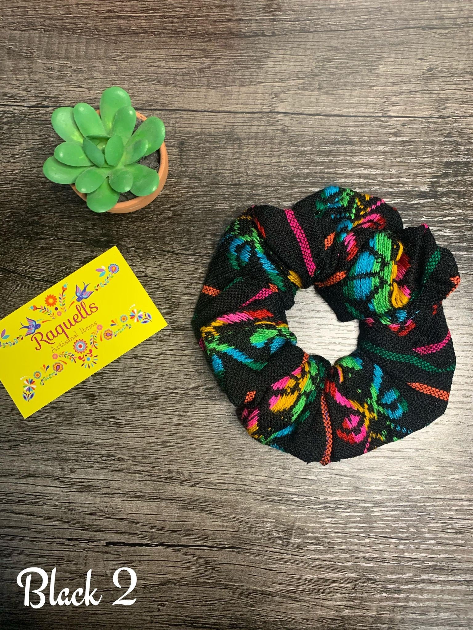 Image of Zarape Handmade Scrunchies - Artisanal Hair Ties - Mexican Scrunchies