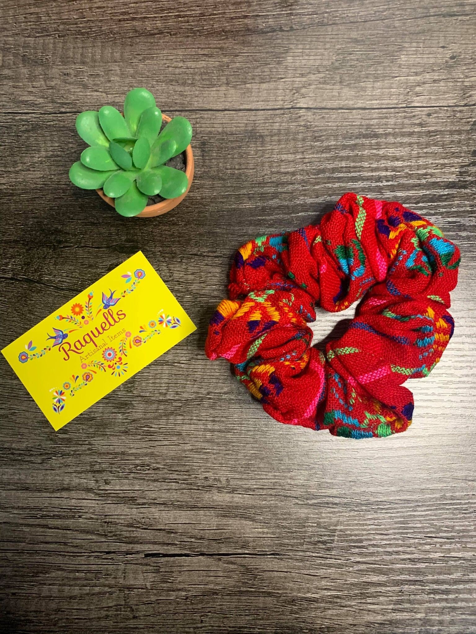 Image of Zarape Handmade Scrunchies - Artisanal Hair Ties - Mexican Scrunchies
