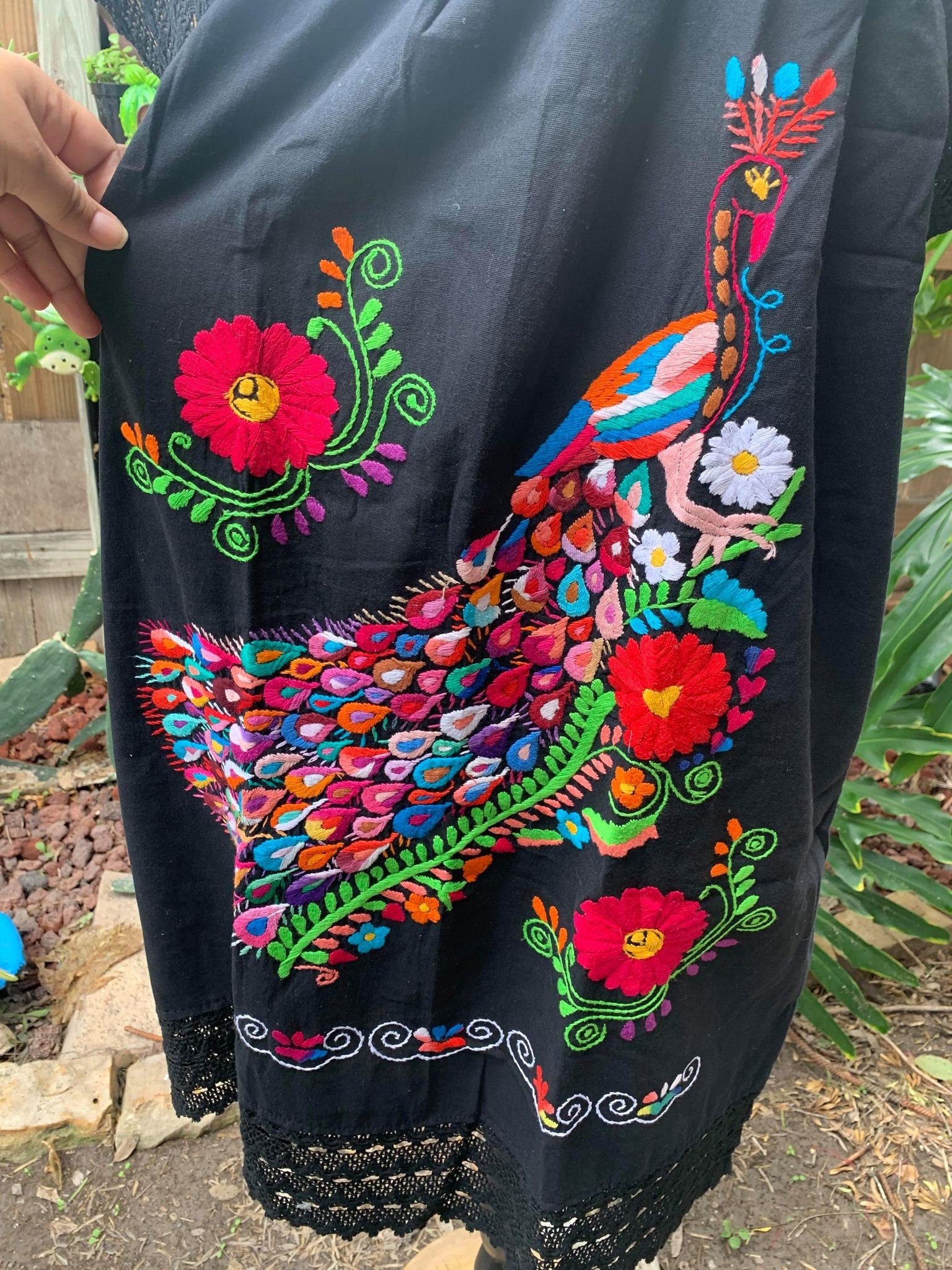 Image of Puebla, Mexican Hand Embroidered Dress - Traditional Dress in MEDIUM size