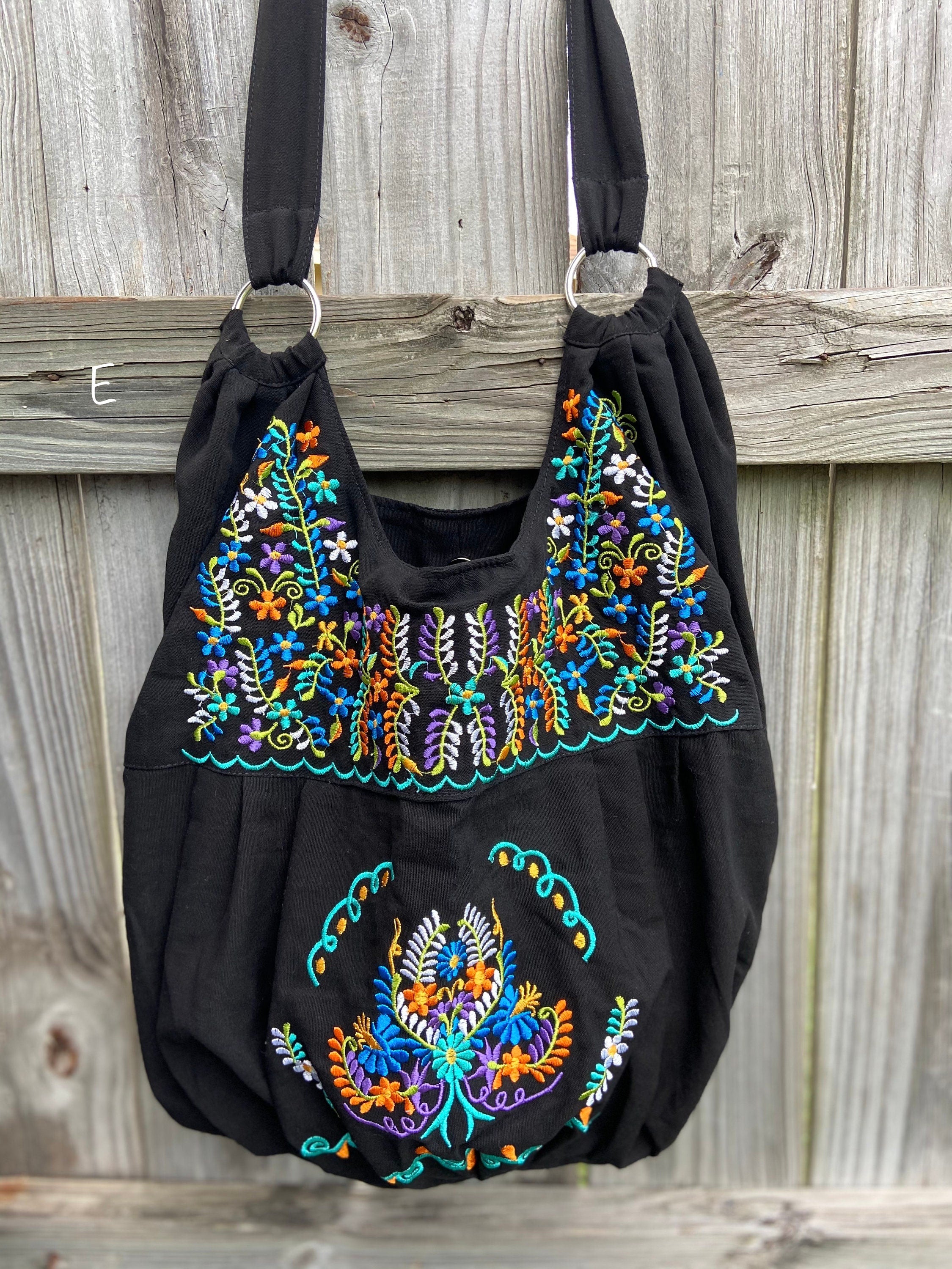 Floral Embroidered Bag - Floral Purse