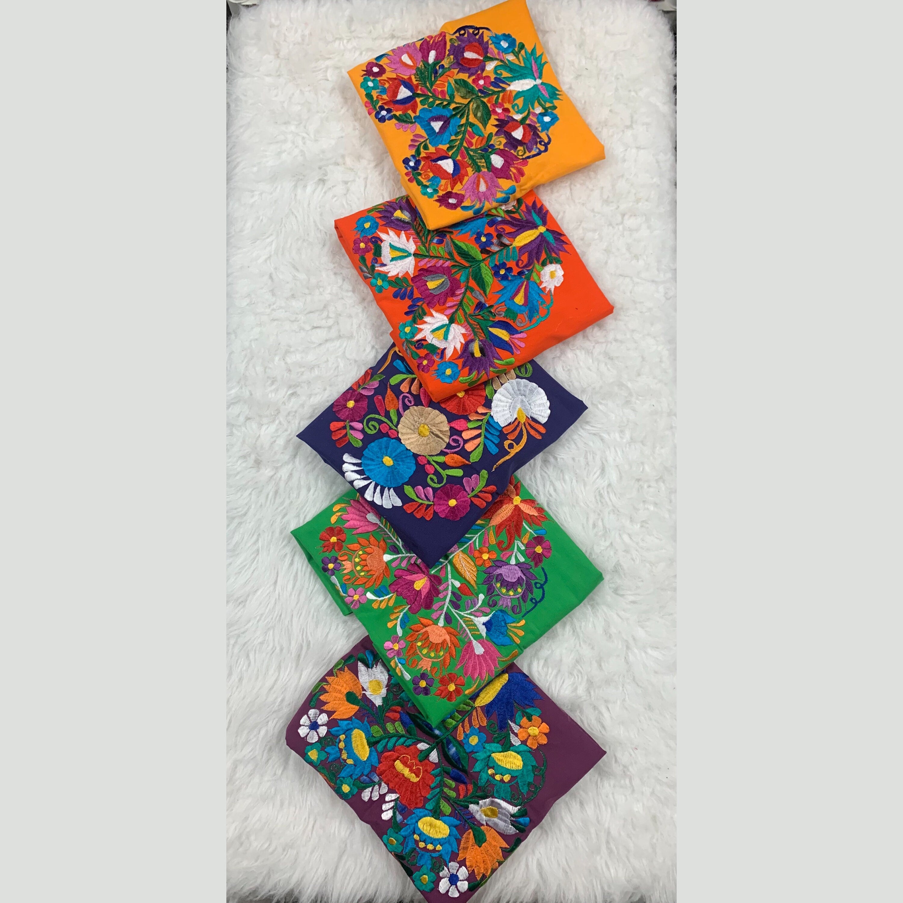 Mexican Floral Embroidered Pillow Cover - Mexican Pillow Cases - Cushion Covers- sale is for One Cover ONLY