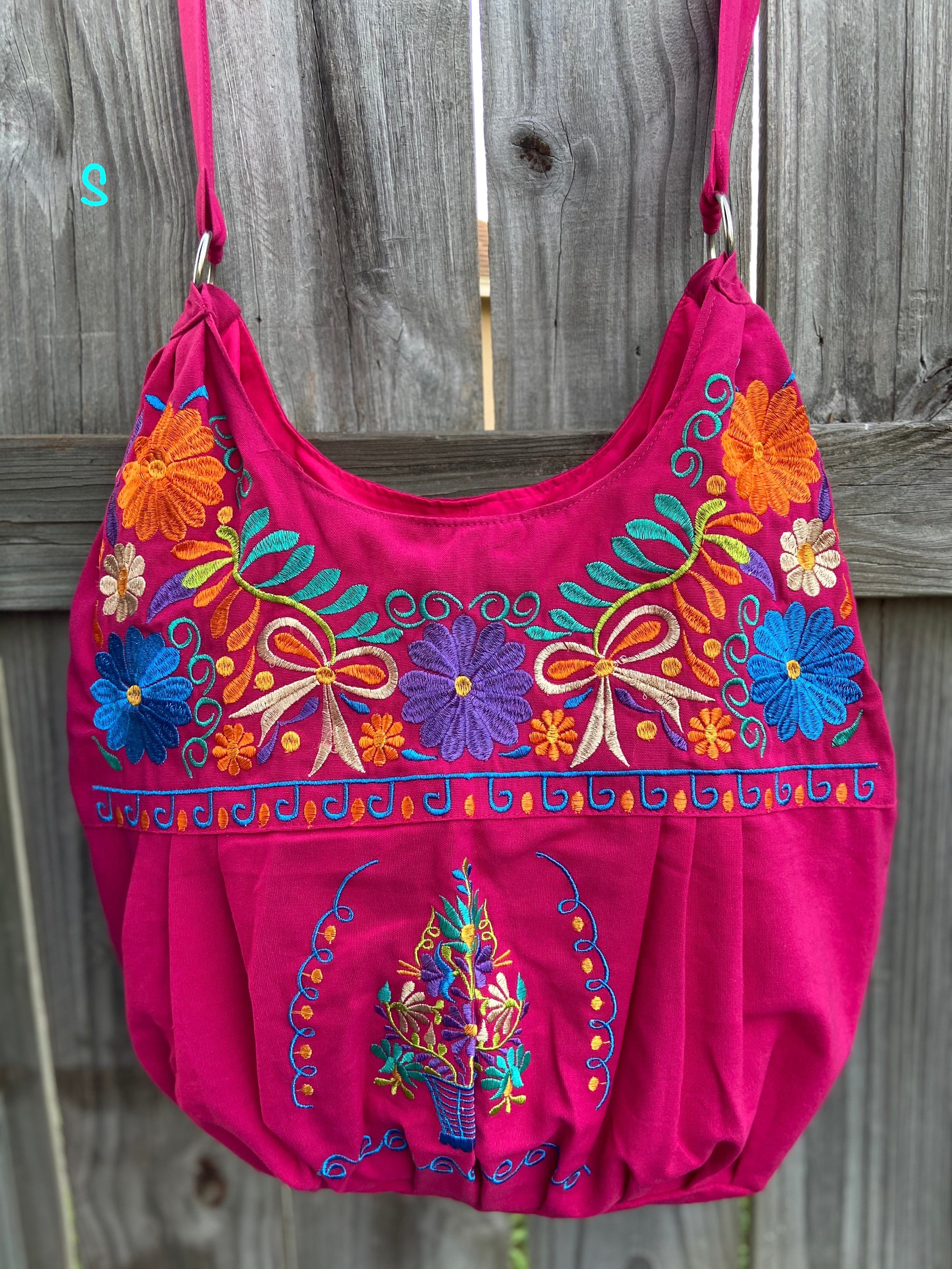 Floral Embroidered Bag - Floral Purse