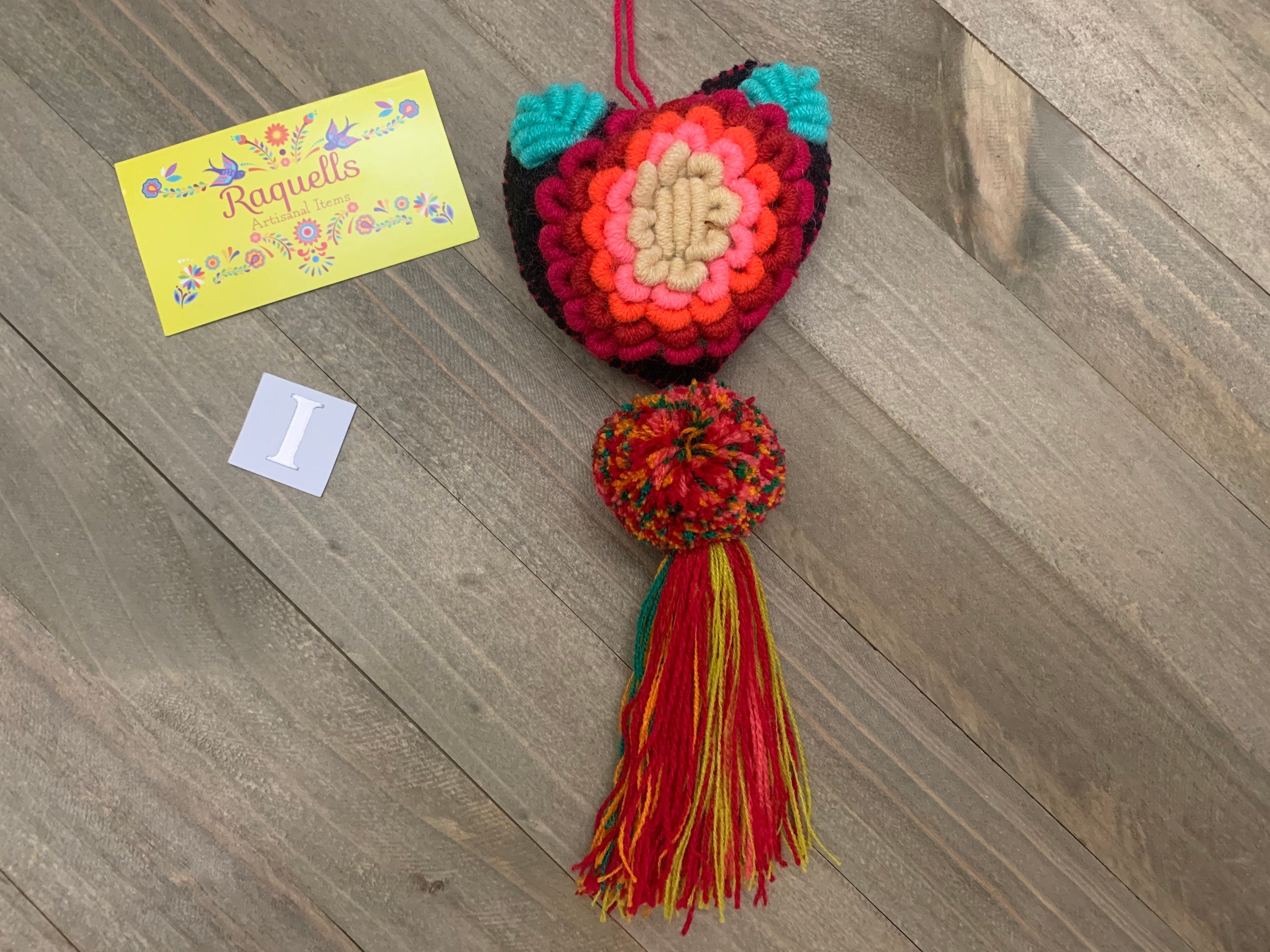 Image of Artisan Made Rococo Heart Tassels - Handmade Tassel Charms