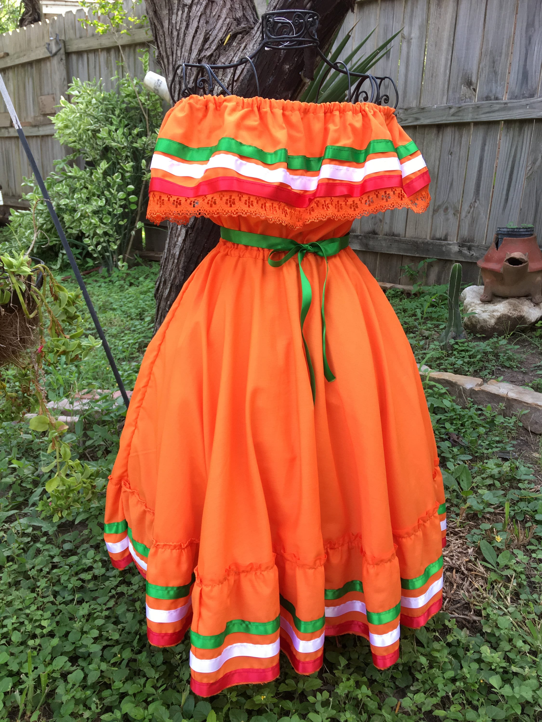 Image of Gorgeous Folk-Ribbon Girls Dance Dress