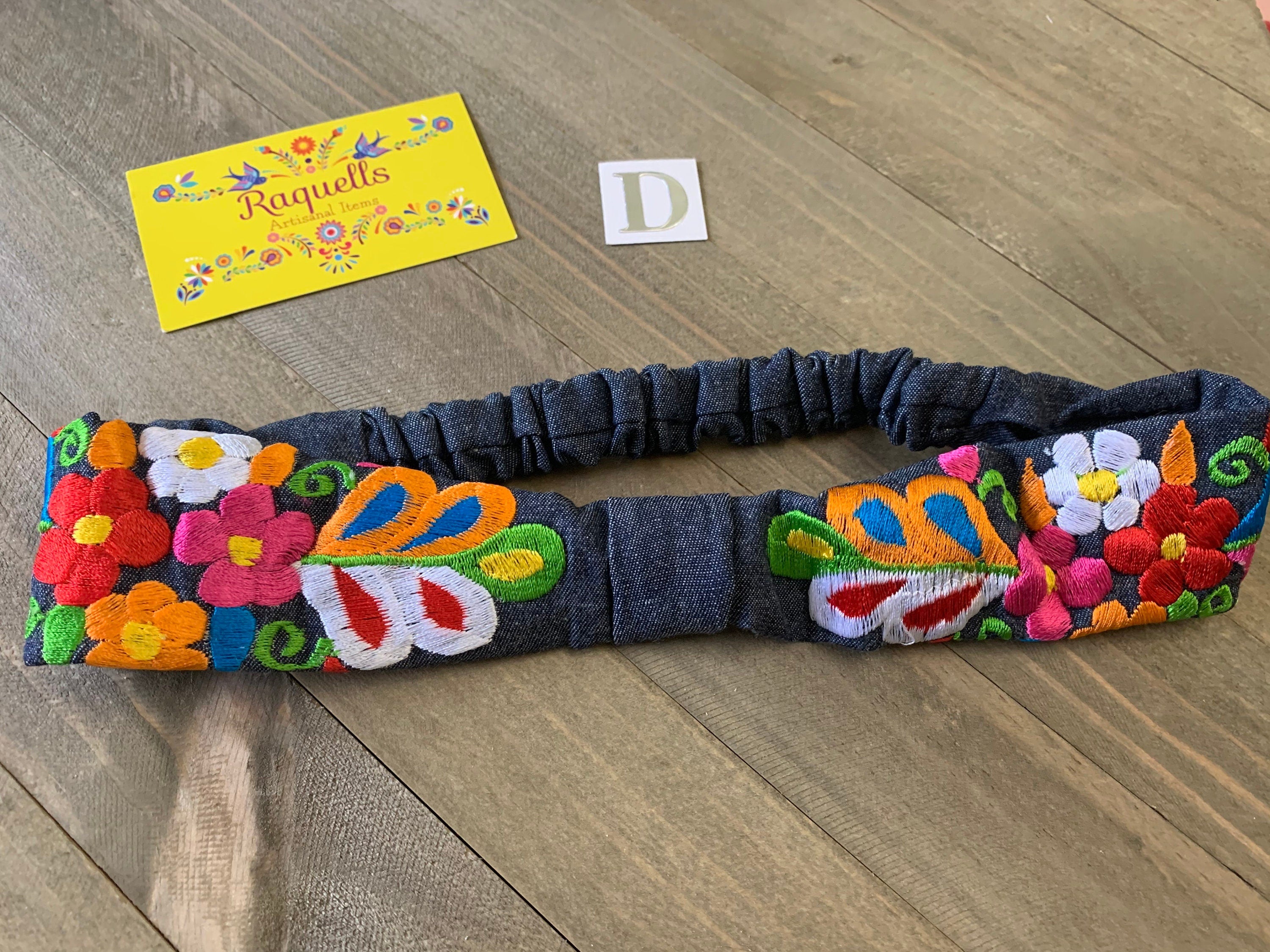 Image of Floral Embroidered Artisanal Headbands - Handmade Turbans